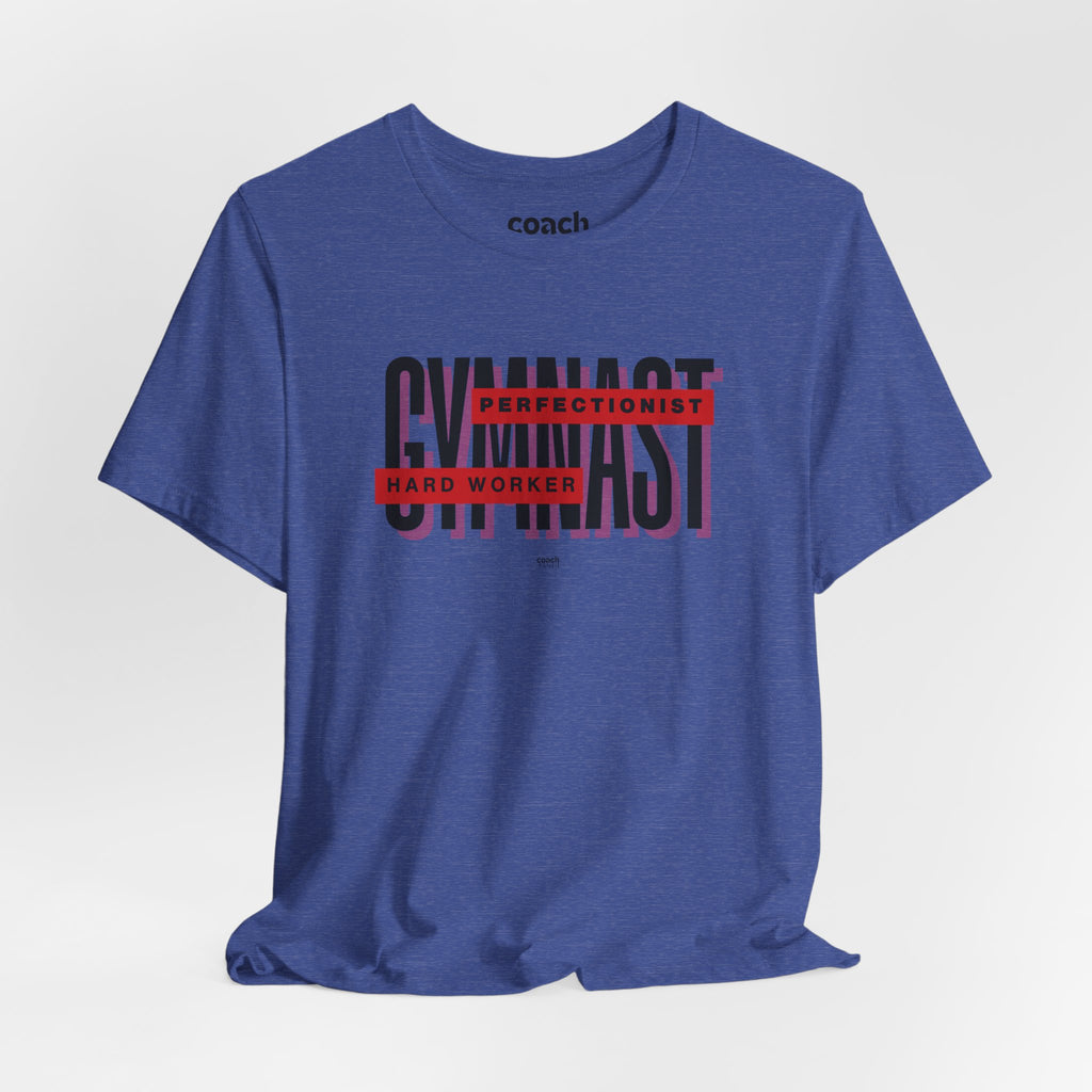 Gymnast Hard Worker Tshirt - Red (Adult)