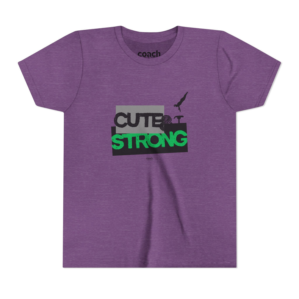 Cute & Strong Youth Short Sleeve Tee - Green/Black