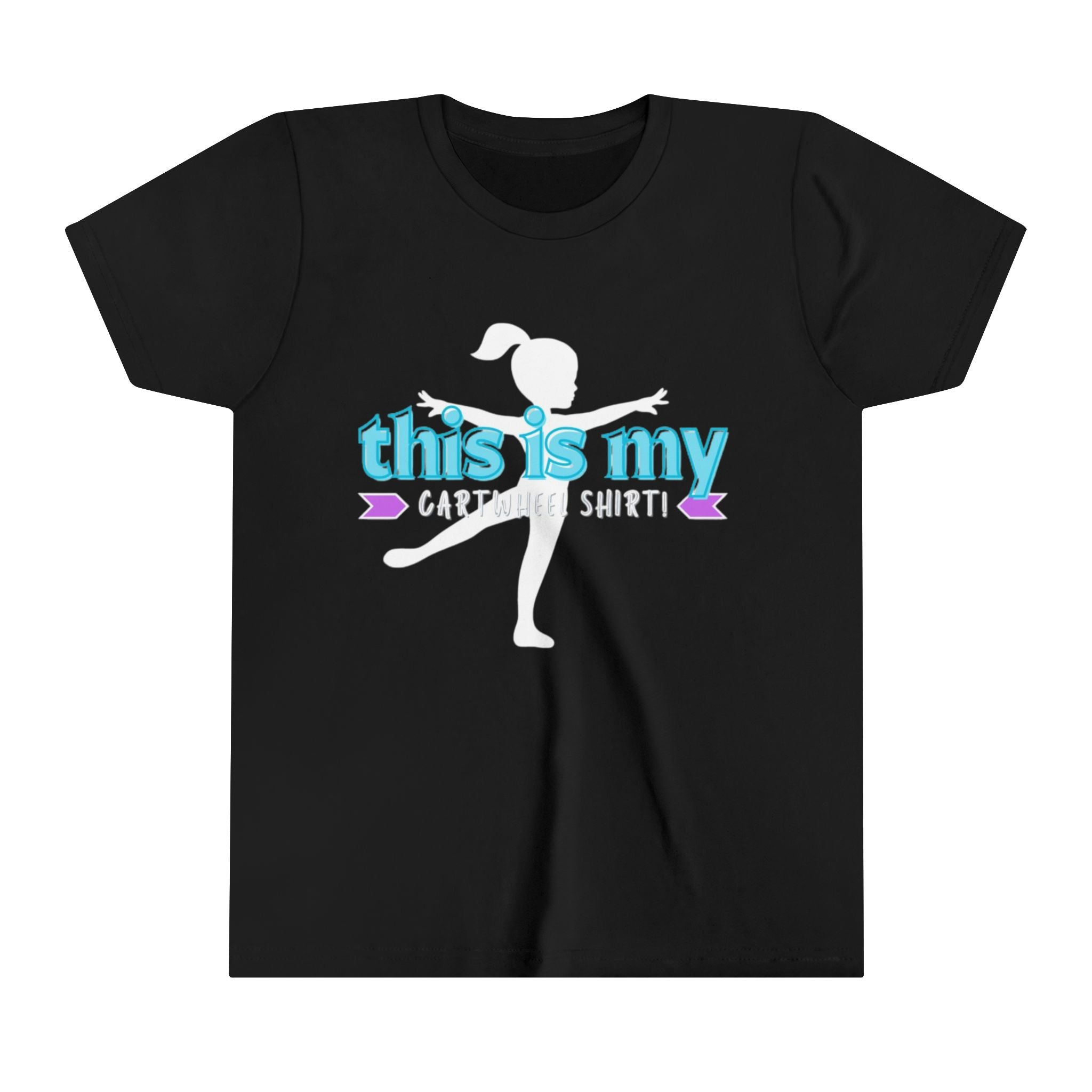 My Cartwheel Shirt-Turquoise (Youth Short Sleeve Tee)