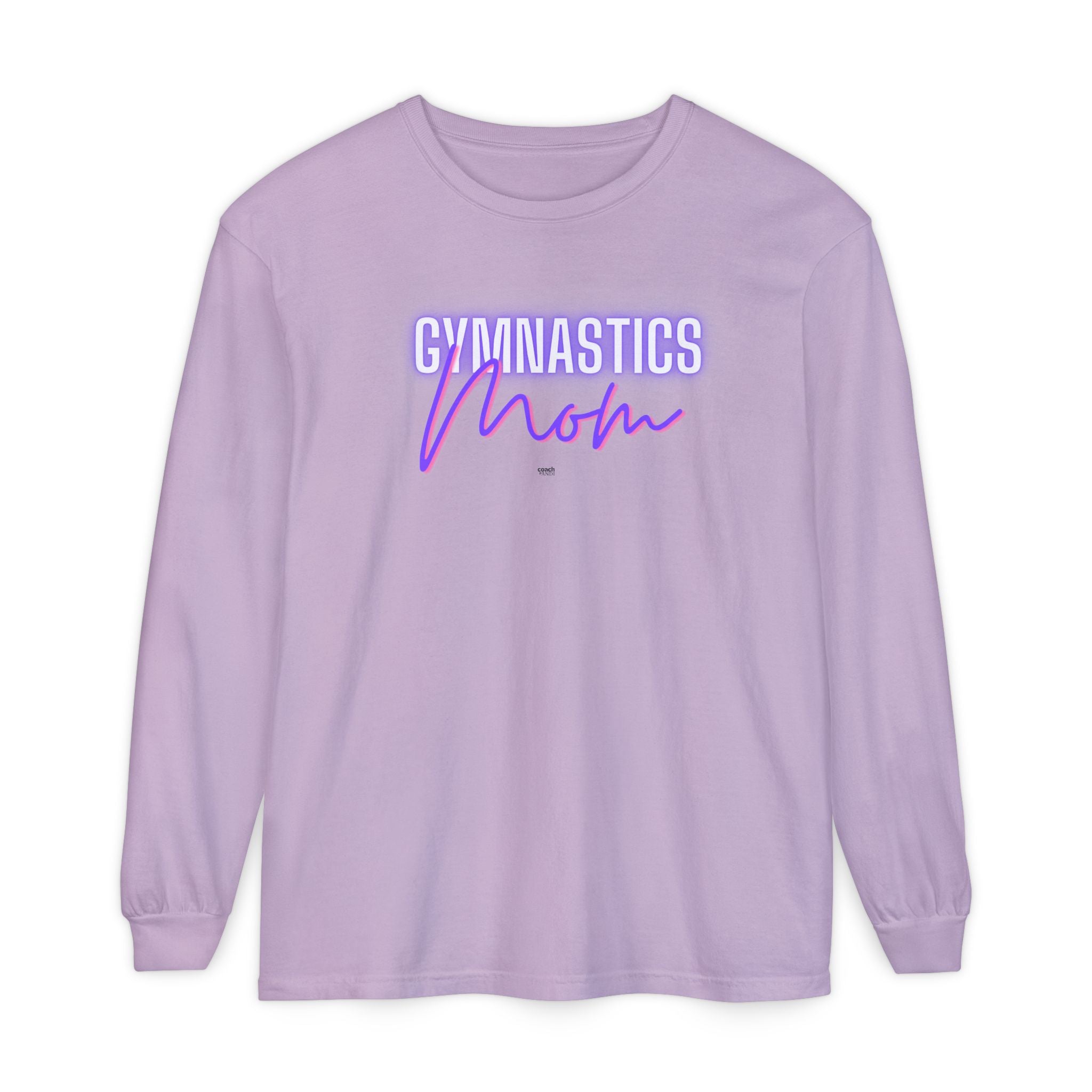 Glow Gym Mom Long Sleeve Shirt - Purple/Pink (Adult)