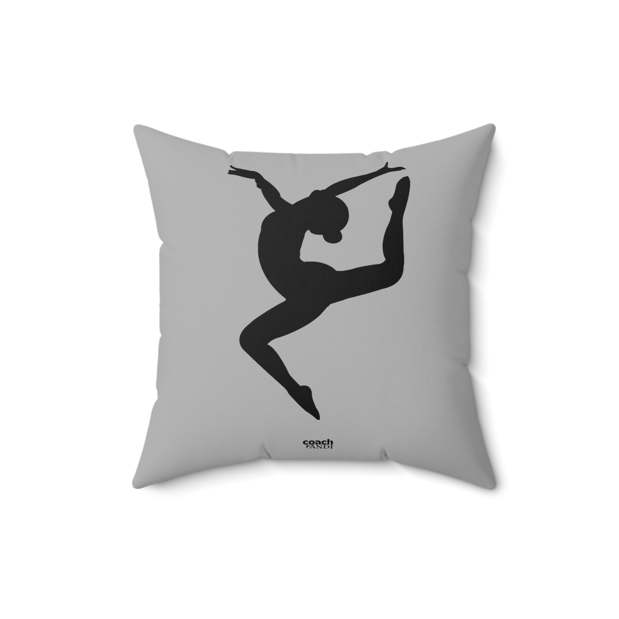 Always Be A Gymnast-Grey (Spun Polyester Square Pillow)