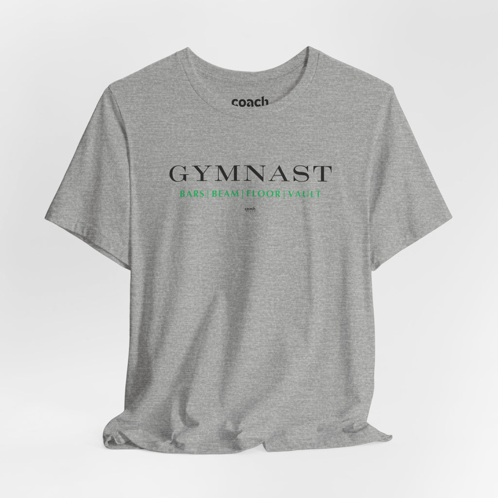 GYMNAST (Bars Beam Floor Vault) Tshirt - Green (Adult)