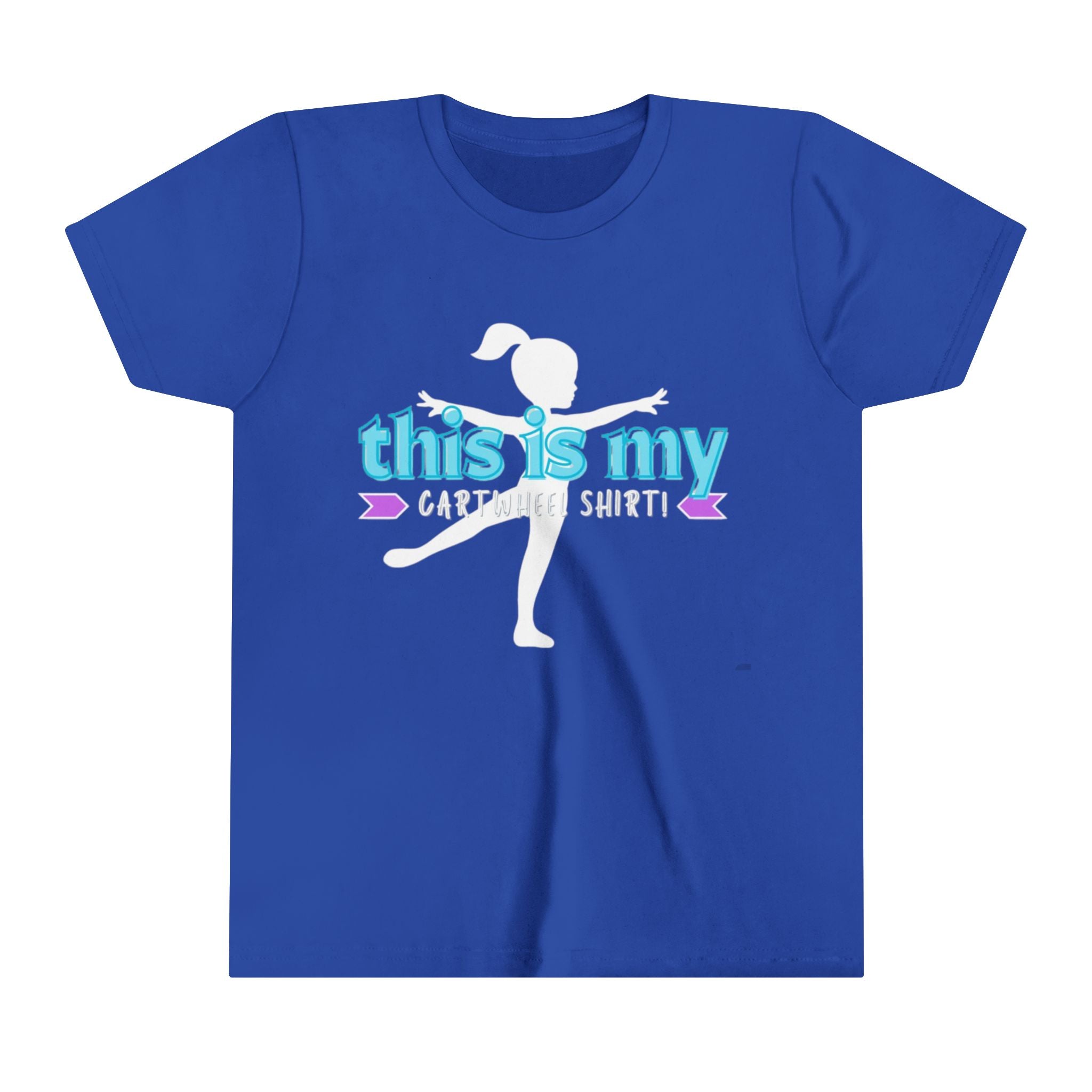 My Cartwheel Shirt-Turquoise (Youth Short Sleeve Tee)