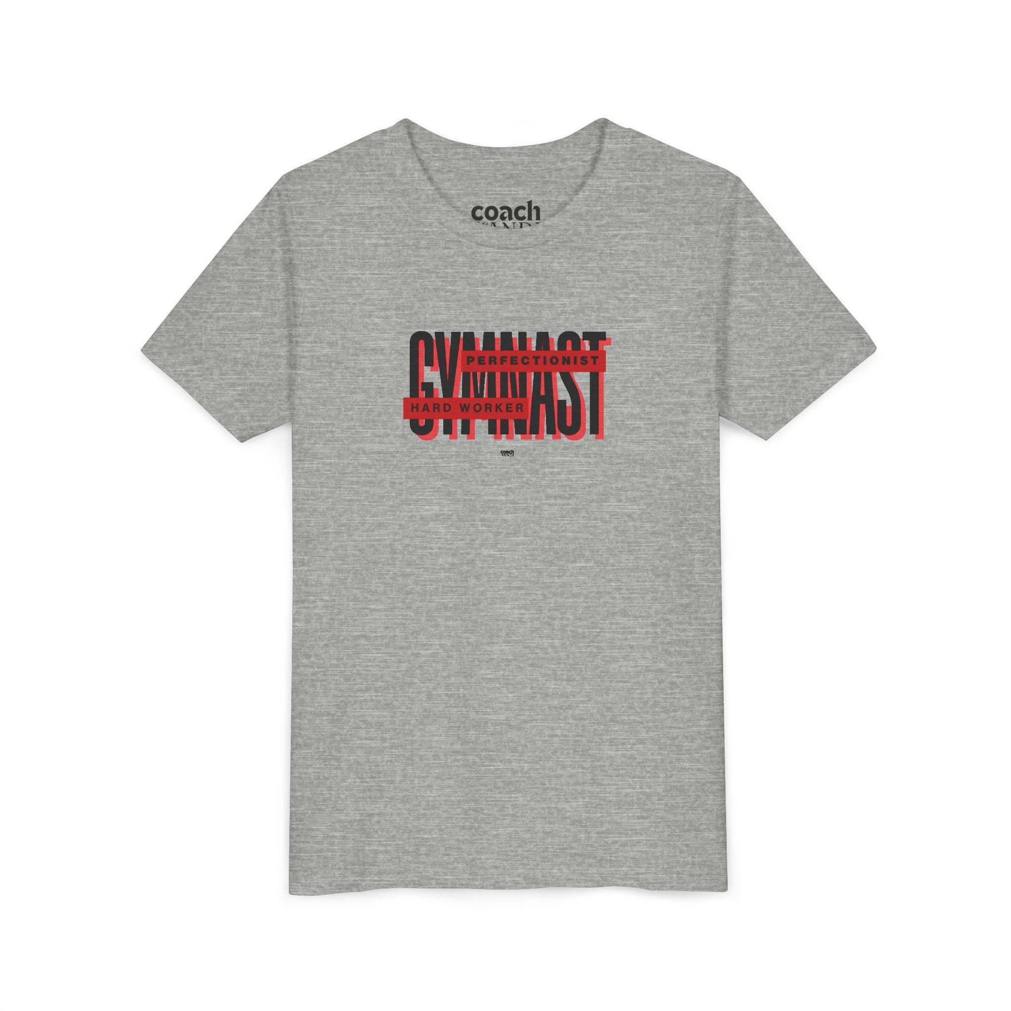 Gymnast Hard Worker Tshirt - Red/Black (Youth)