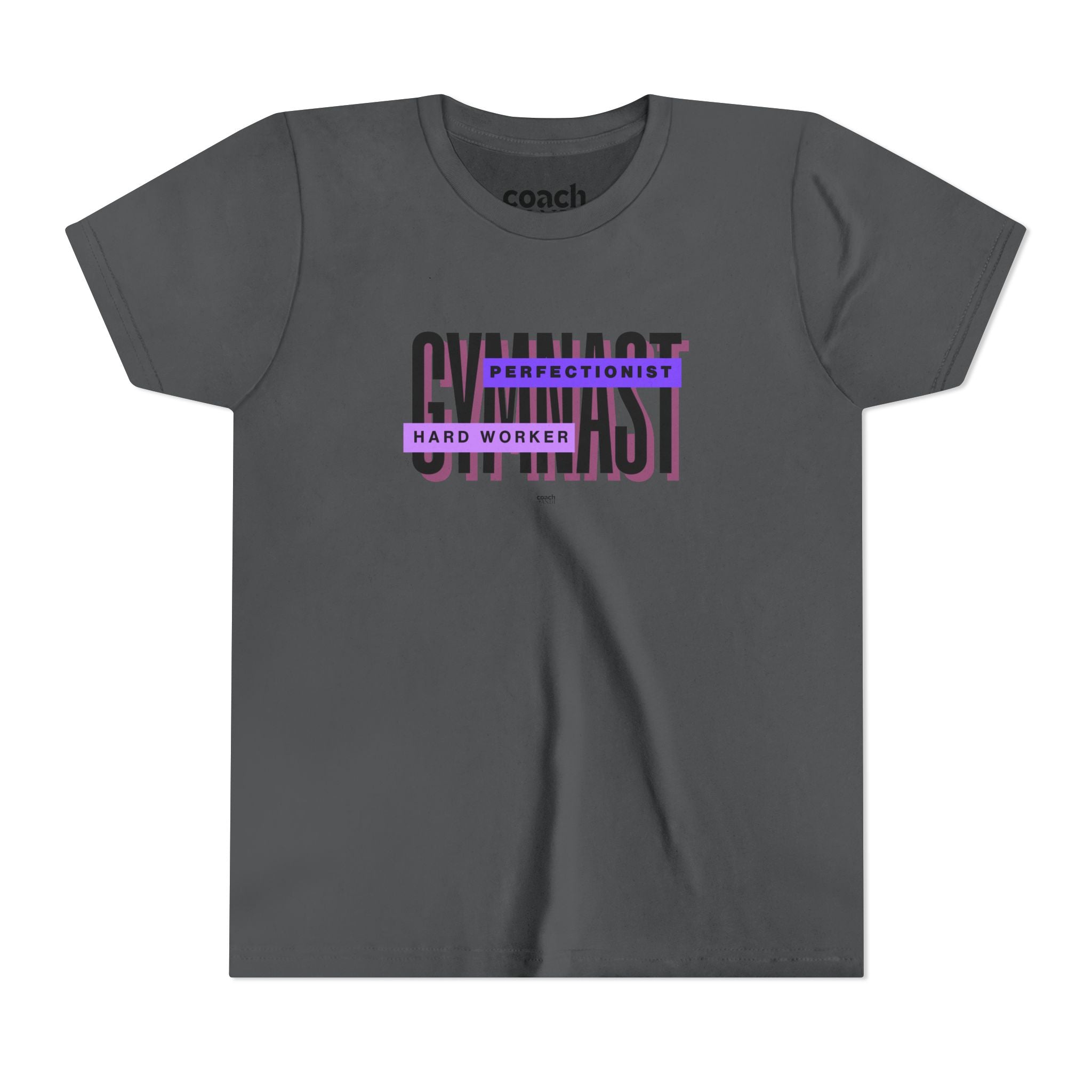Gymnast Hard Worker Tshirt - Purple (Youth)