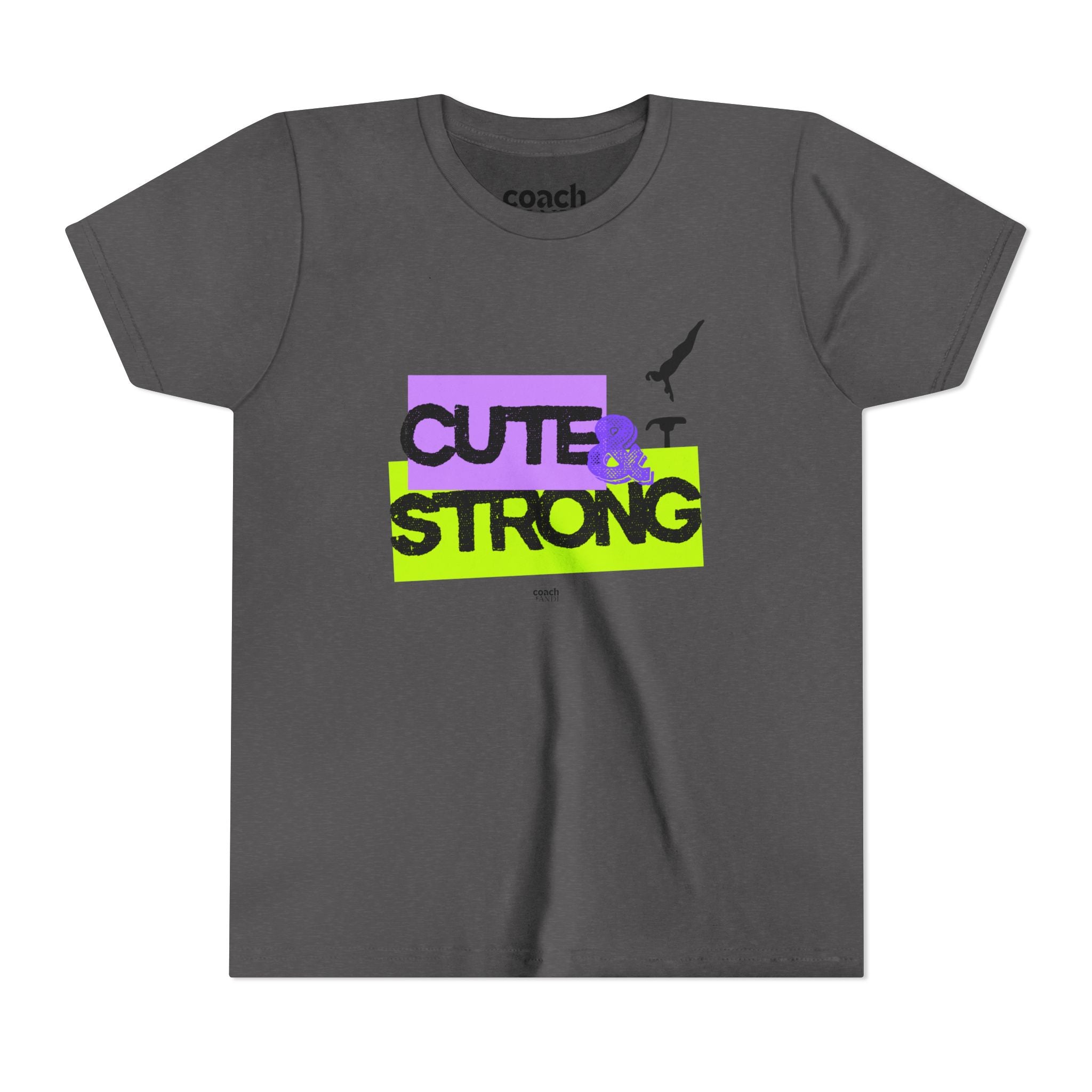 Cute & Strong Youth Short Sleeve Tee - Lavender/Lime