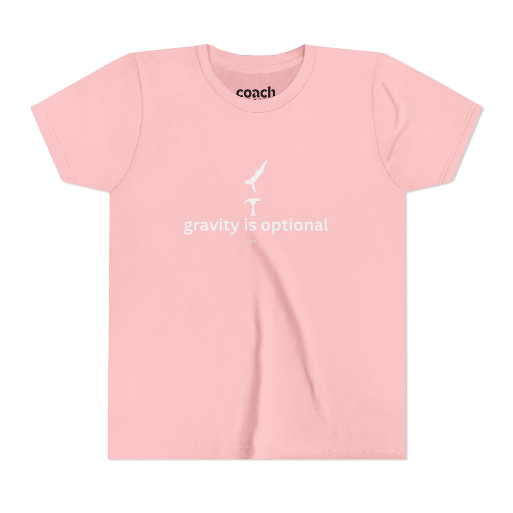 Gravity is Optional Tshirt - White Font (Youth)