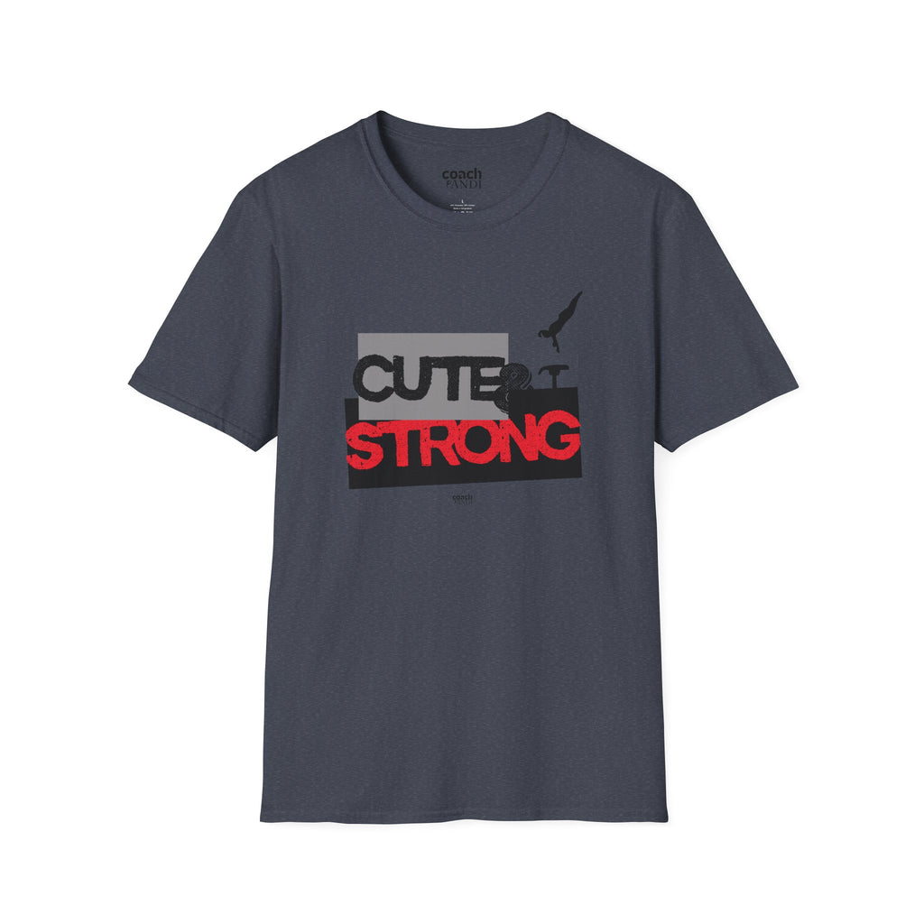 Cute & Strong Tshirt - Red/Black (Adult)