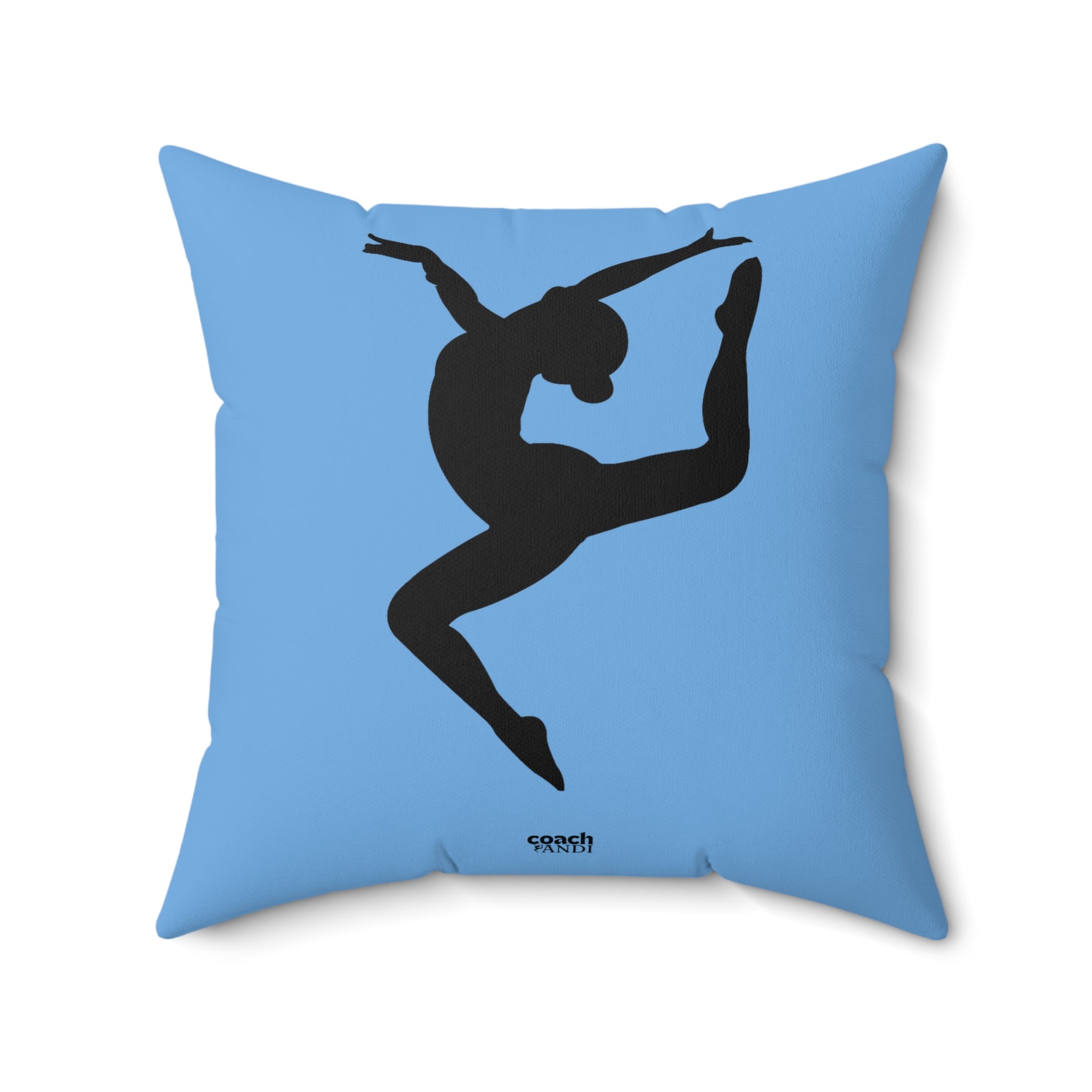 Always Be A Gymnast-Lt Blue (Spun Polyester Square Pillow)