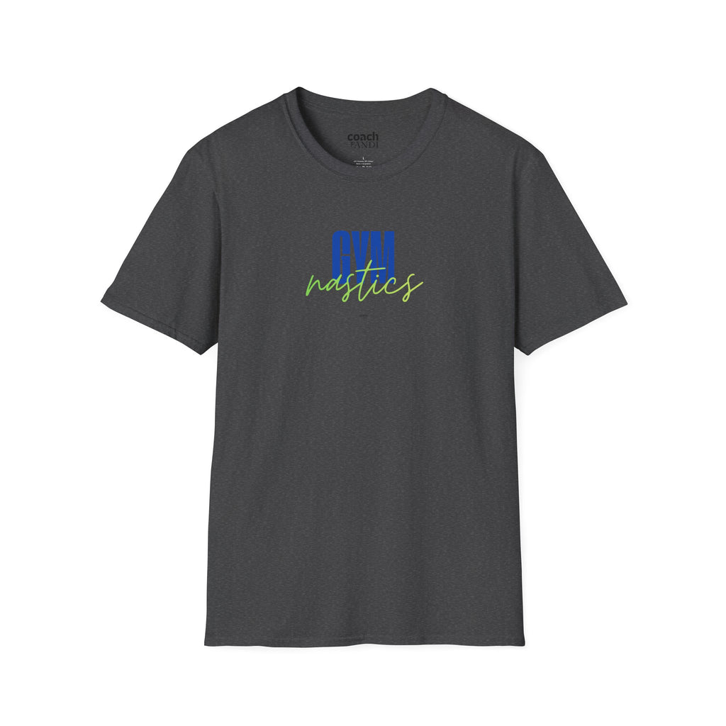 GYMnastics Tshirt - Blue/Lime (Adult)
