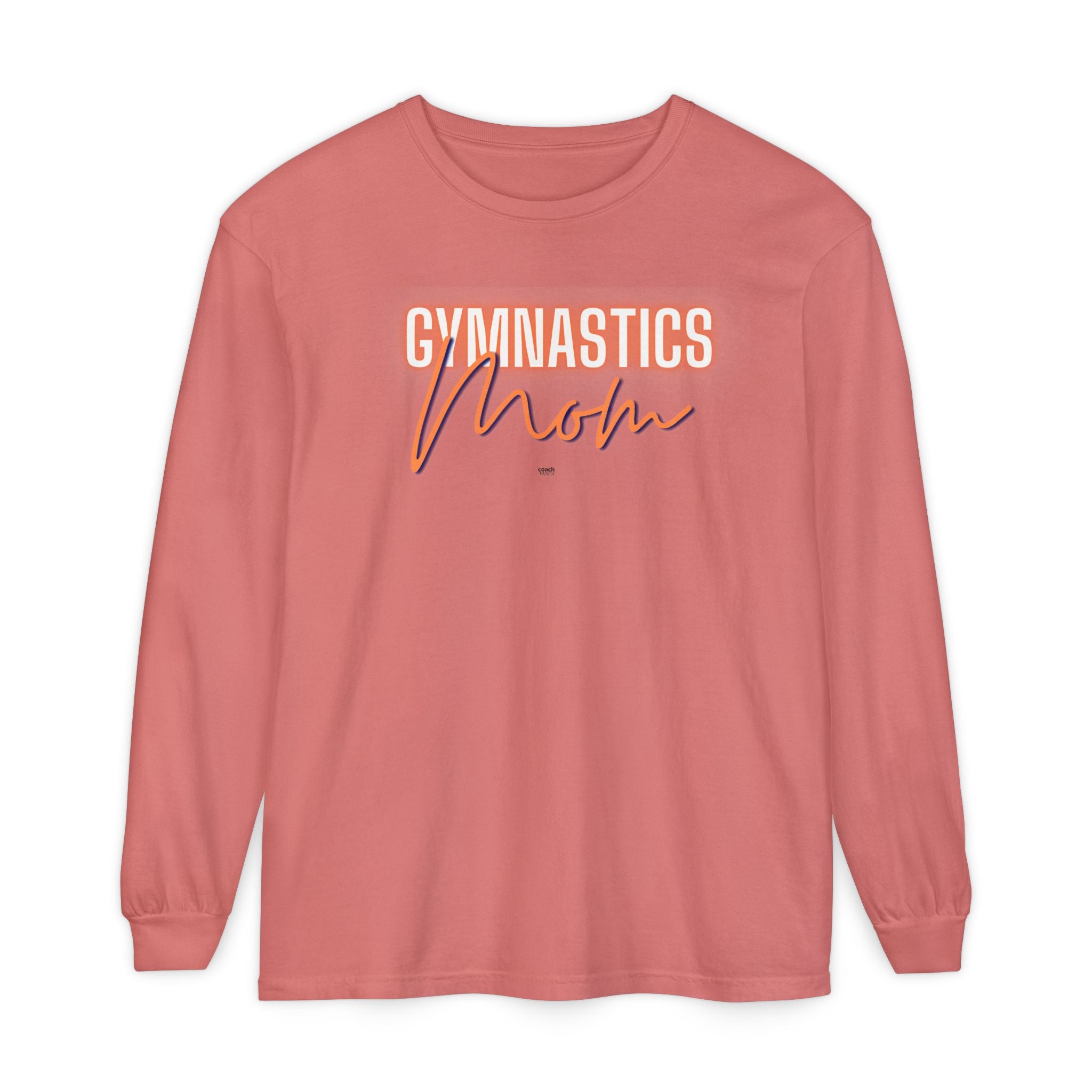 Glow Gym Mom Long Sleeve Shirt - Orange/Blue (Adult)