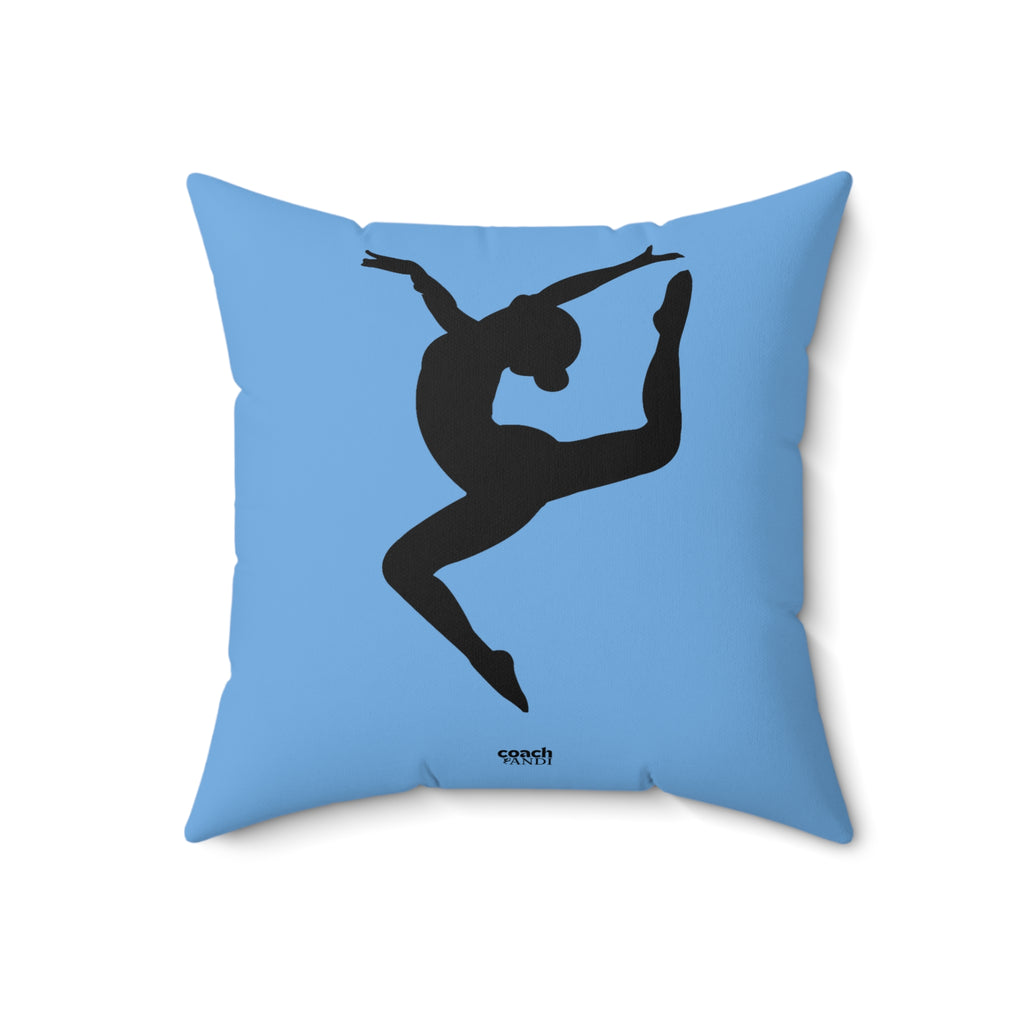 Always Be A Gymnast-Lt Blue (Spun Polyester Square Pillow)
