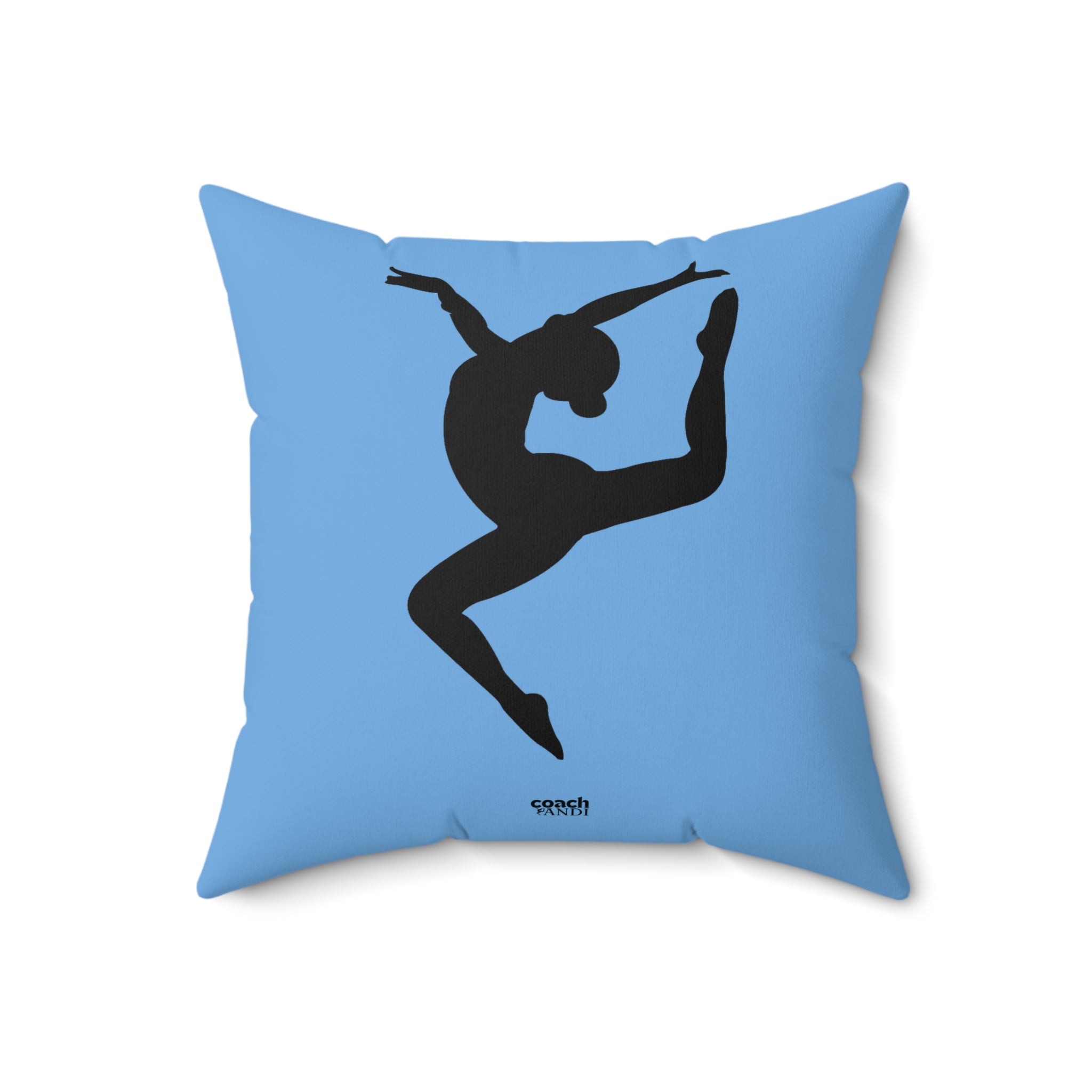 Always Be A Gymnast-Lt Blue (Spun Polyester Square Pillow)