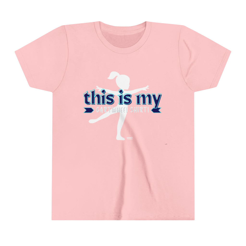 My Cartwheel Shirt-Navy/Turquoise (Youth Short Sleeve Tee)