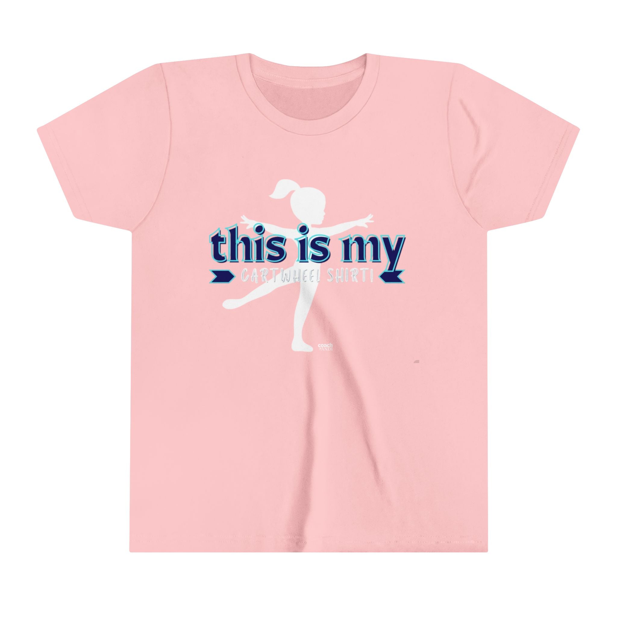 My Cartwheel Shirt-Navy/Turquoise (Youth Short Sleeve Tee)