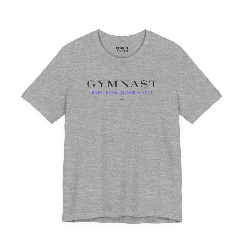GYMNAST (Bars Beam Floor Vault) Tshirt - Purple (Adult)