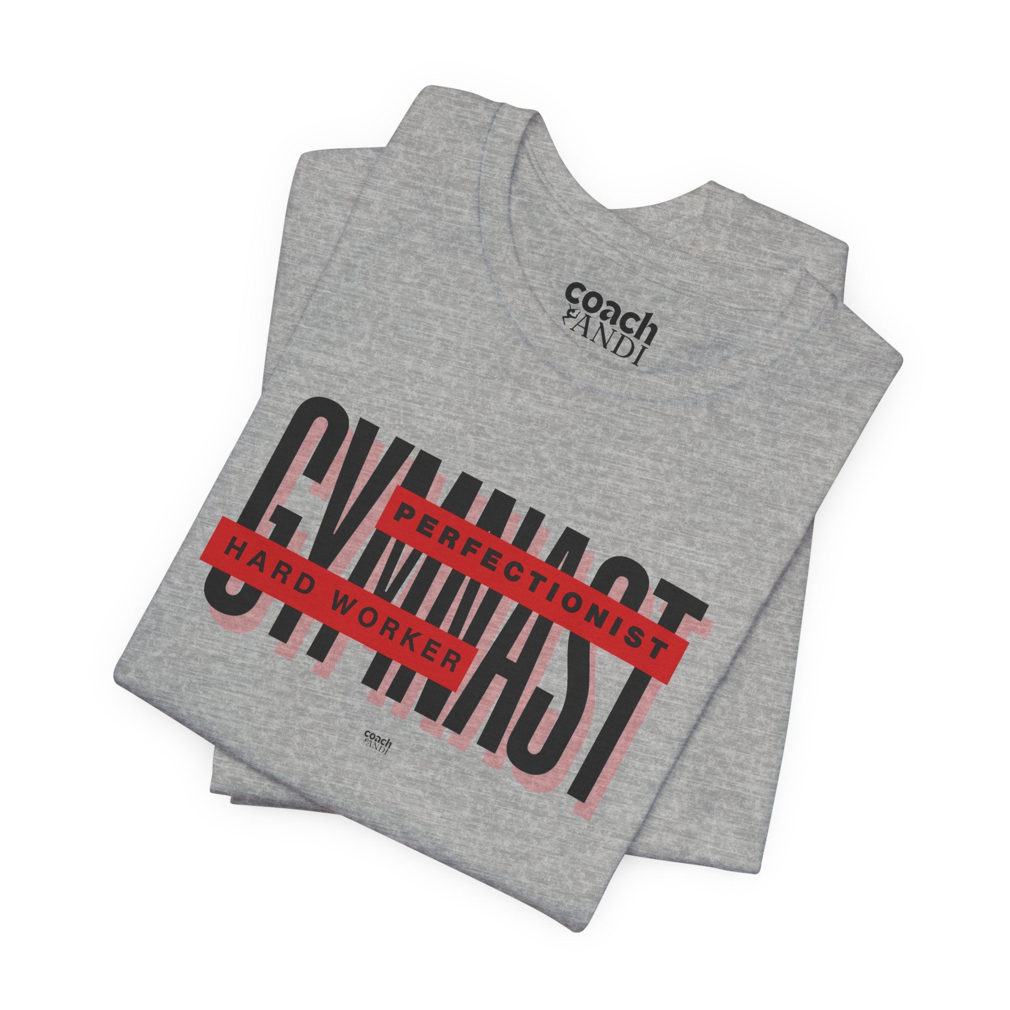 Gymnast Hard Worker Tshirt - Red (Adult)