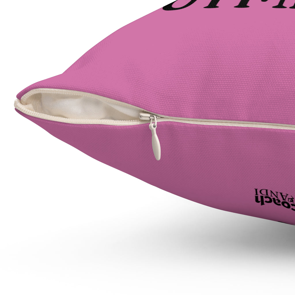Always Be A Gymnast-Pink (Spun Polyester Square Pillow)
