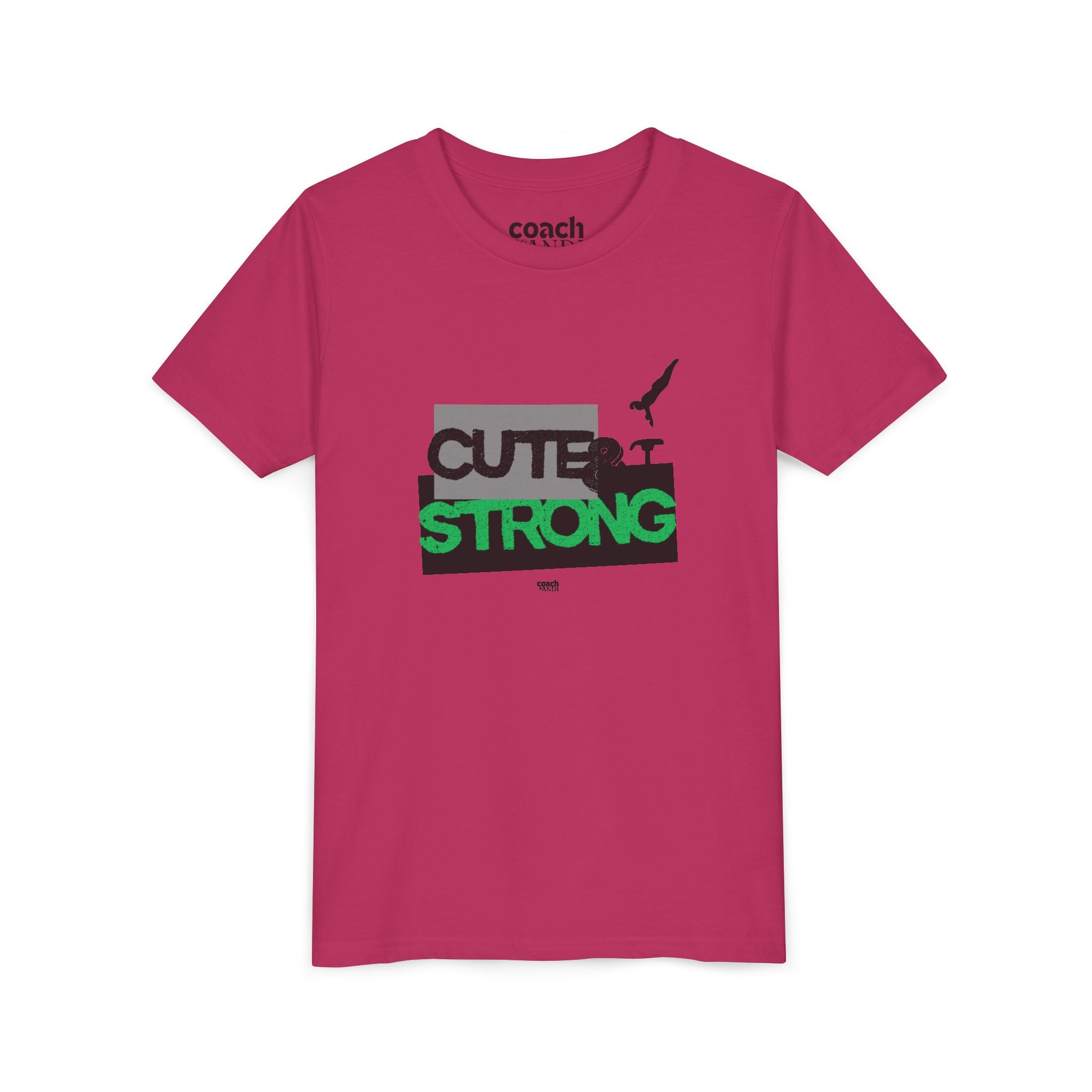 Cute & Strong Youth Short Sleeve Tee - Green/Black