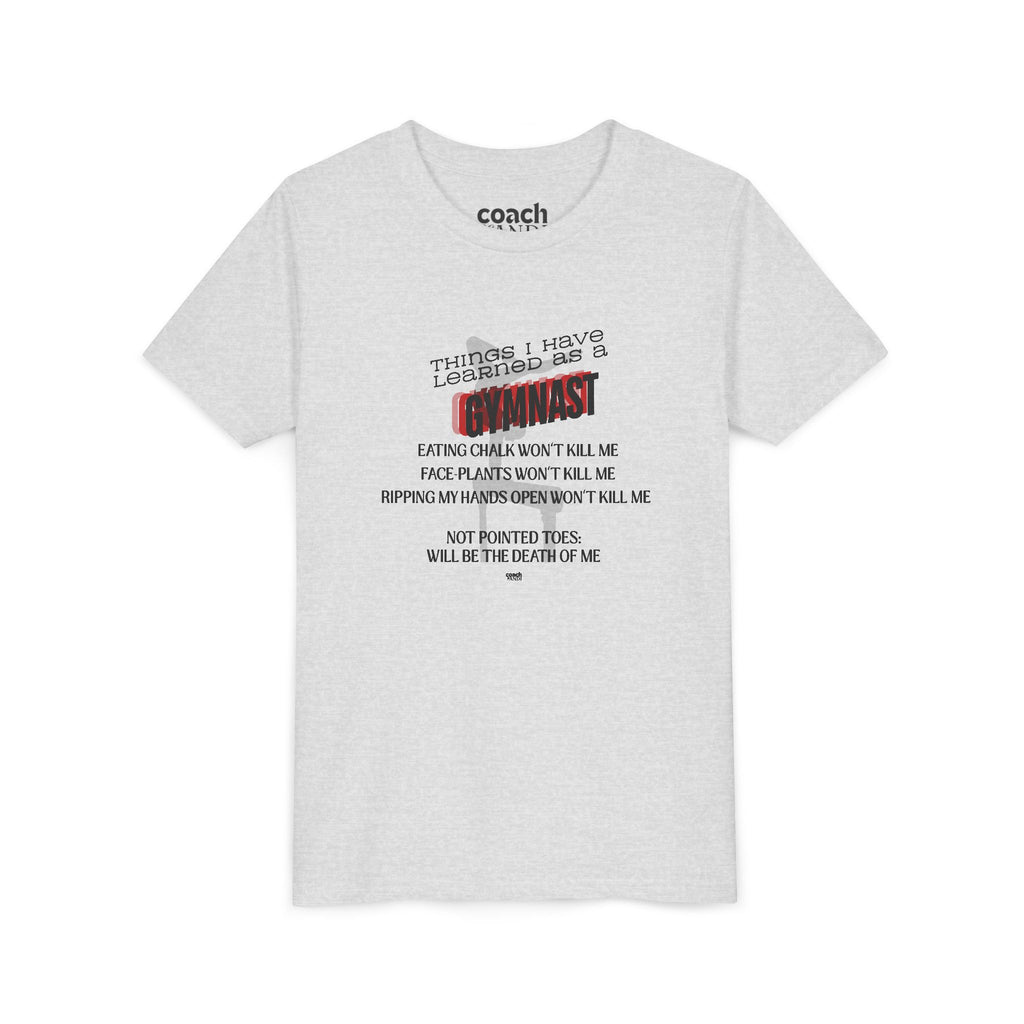 Things I learned as a Gymnast Short Sleeve Tee - Red (Youth)