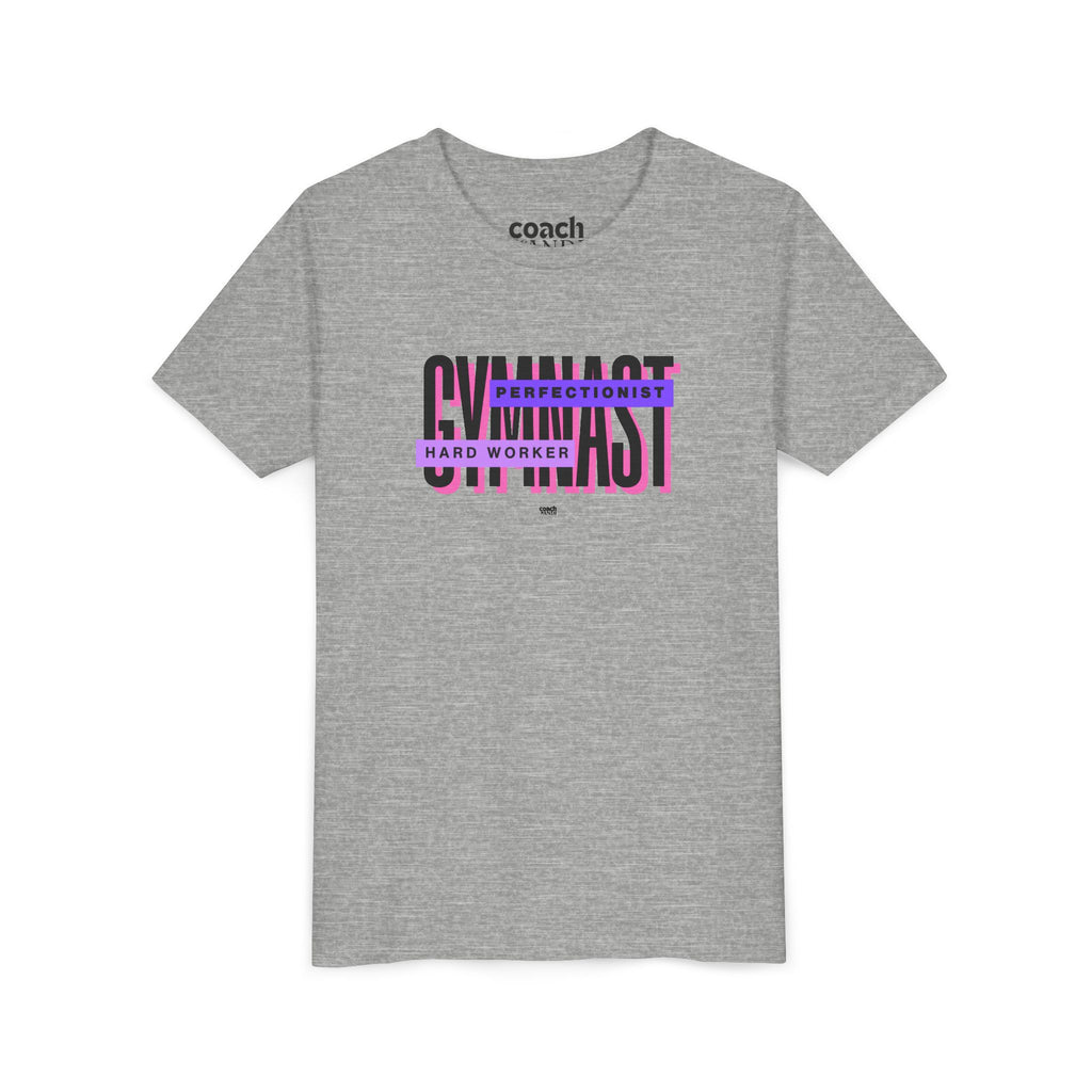 Gymnast Hard Worker Tshirt - Purple (Youth)