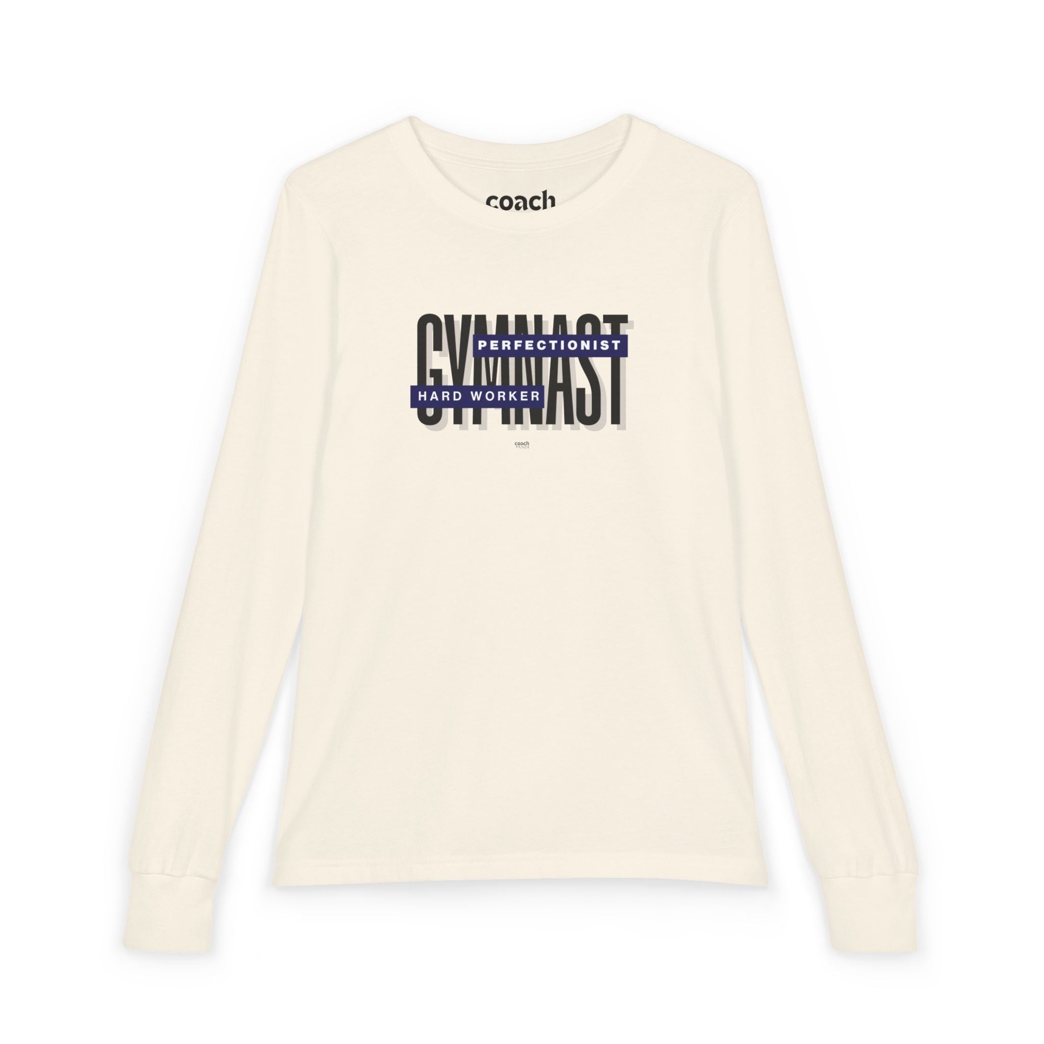 Gymnast Hard Worker Long Sleeve Shirt - Navy (Youth)