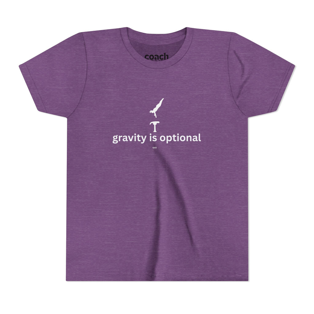 Gravity is Optional Tshirt - White Font (Youth)
