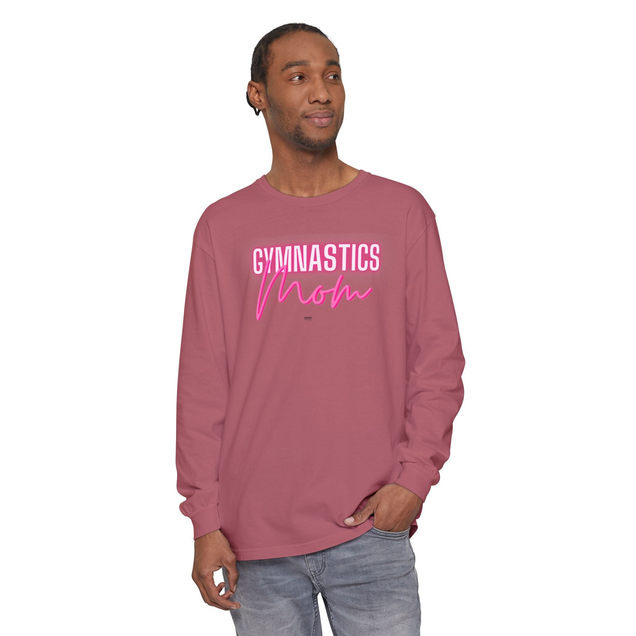 Glow Gym Mom Long Sleeve Shirt - Pink (Adult)