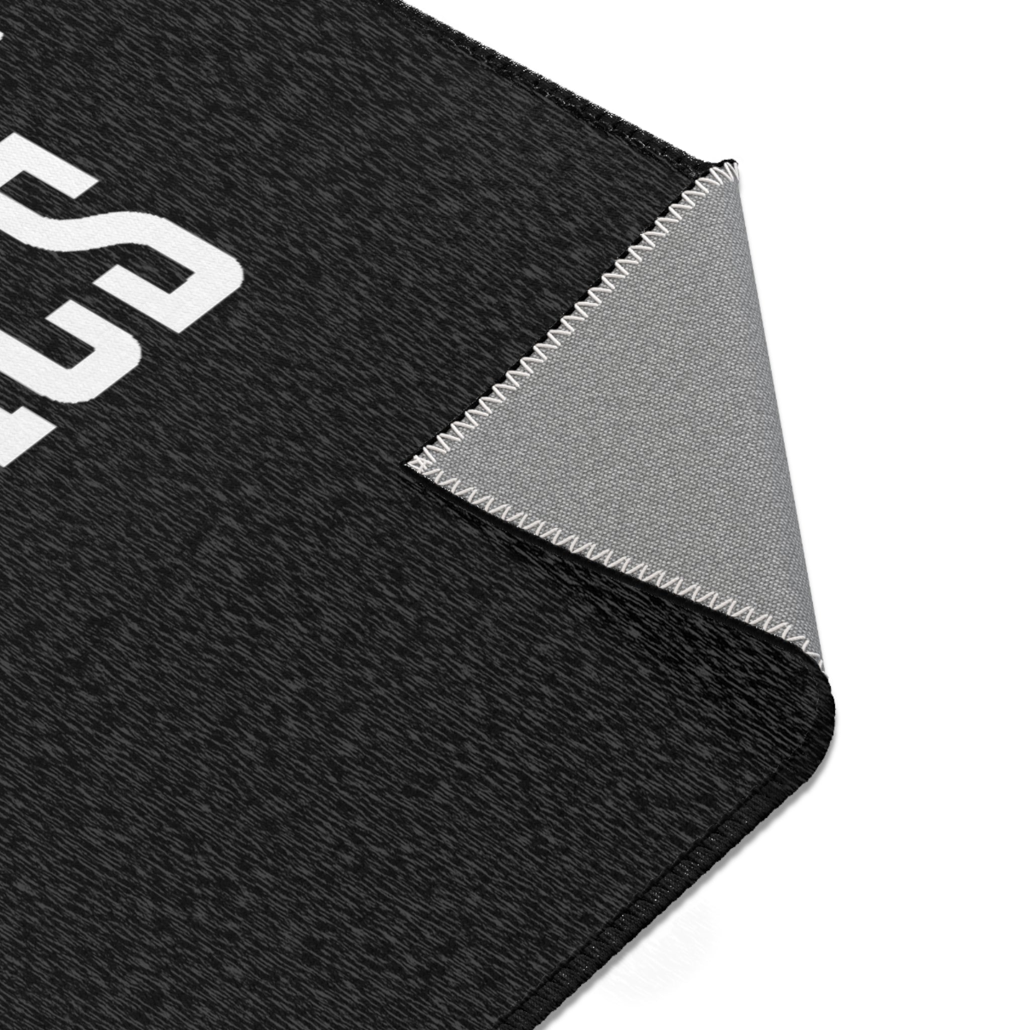 Peace, Love, Gymnastics-Black (Area Rugs)