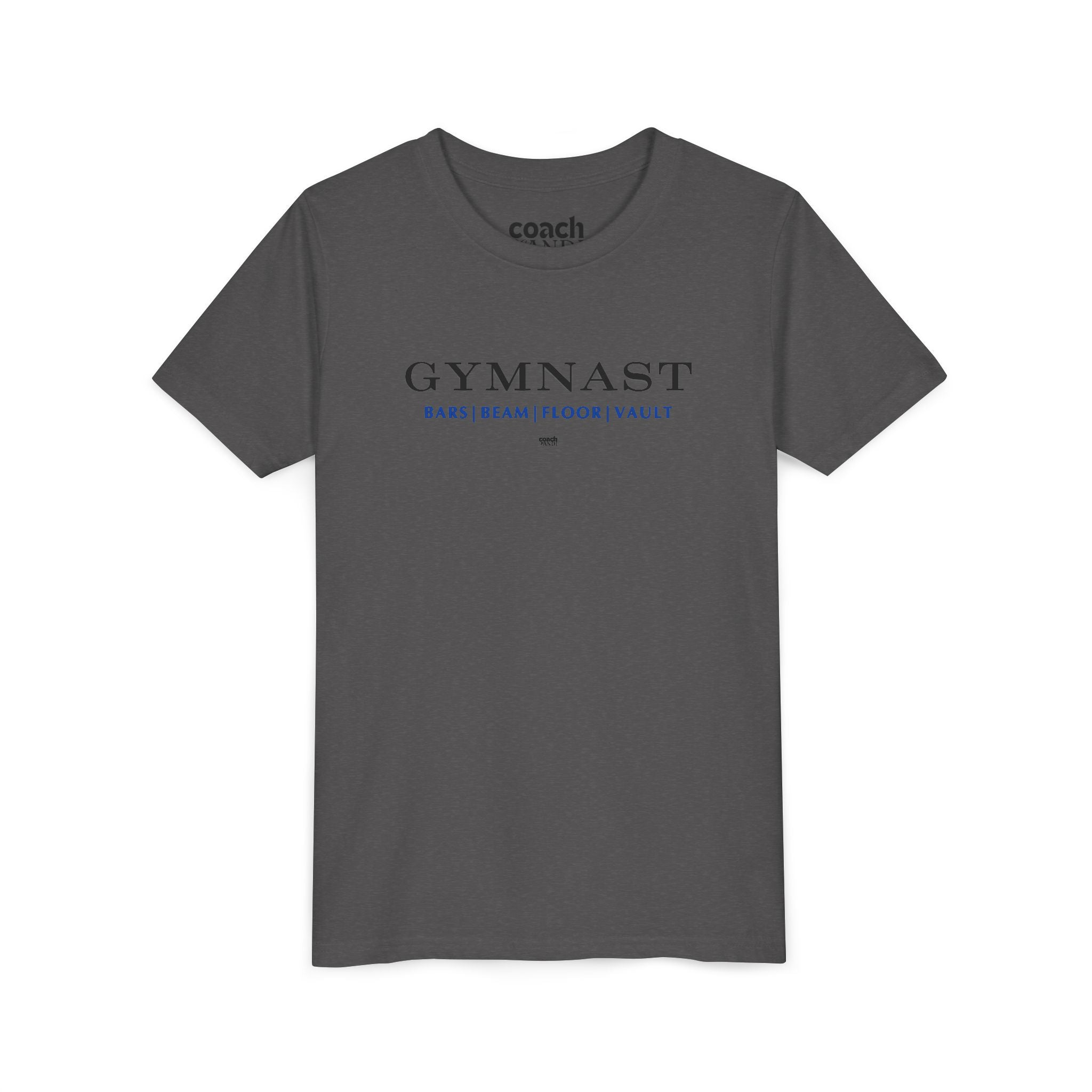GYMNAST (Bars Beam Floor Vault) Short Sleeve Tee - Blue (Youth)