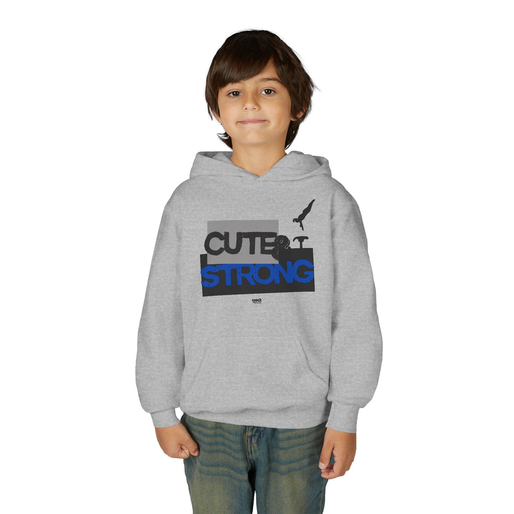 Cute & Strong Hoodie - Blue/Black (Youth)