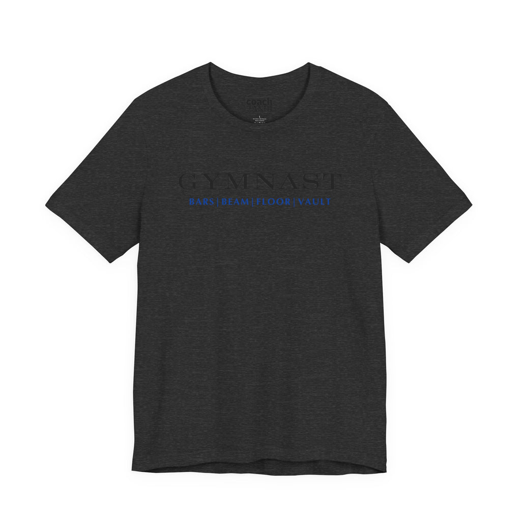 GYMNAST (Bars Beam Floor Vault) Tshirt - Blue (Adult)