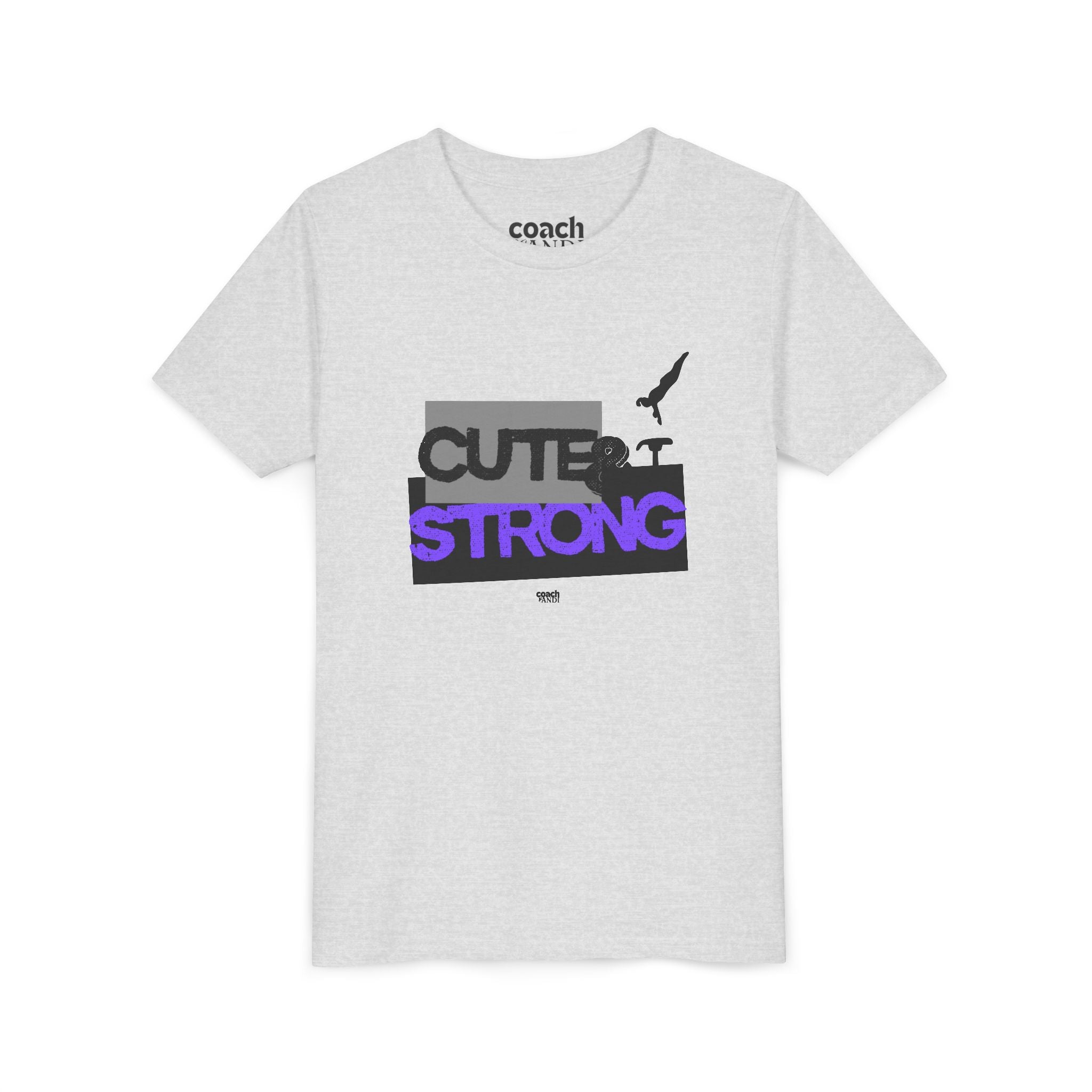 Cute & Strong Youth Short Sleeve Tee - Purple/Black