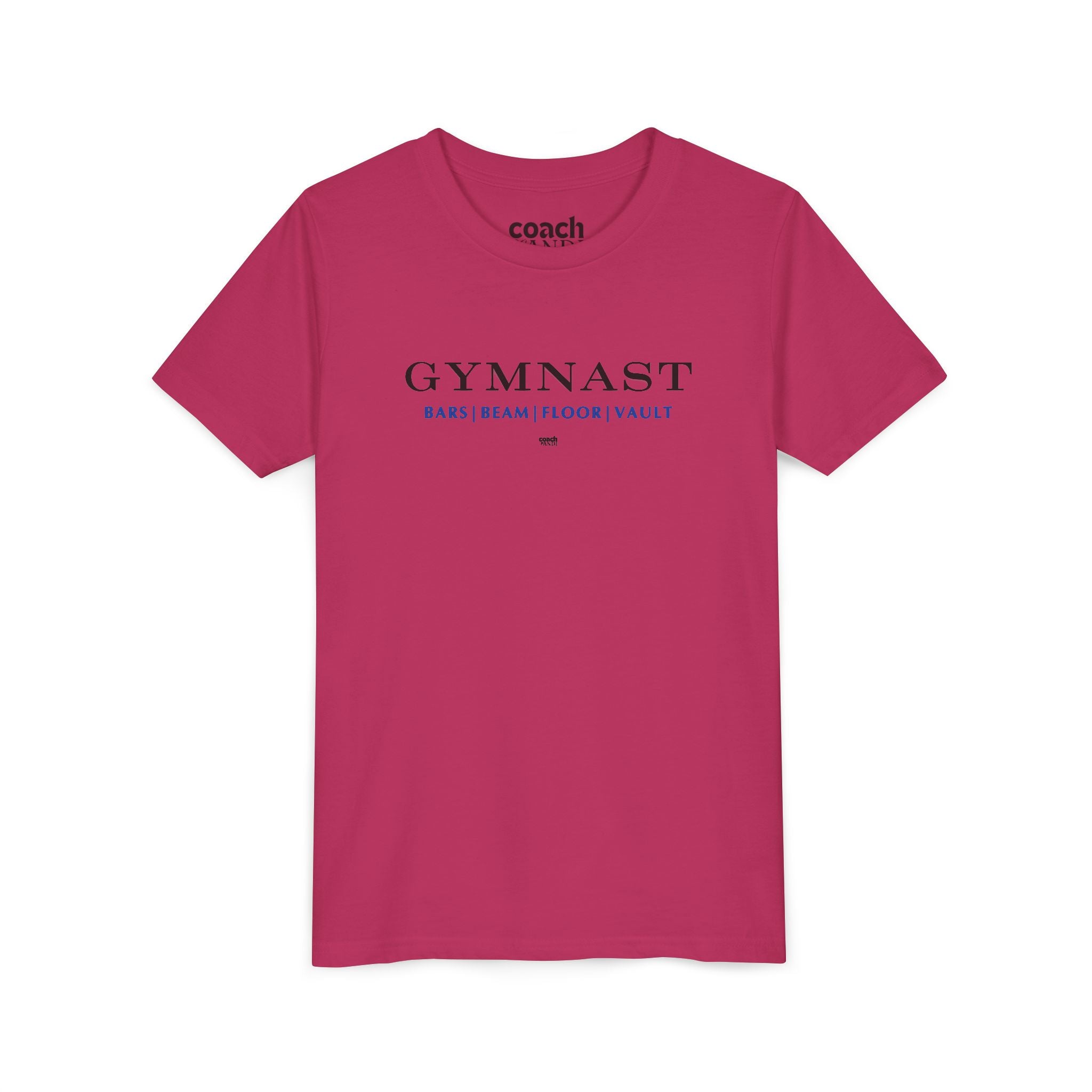 GYMNAST (Bars Beam Floor Vault) Short Sleeve Tee - Blue (Youth)