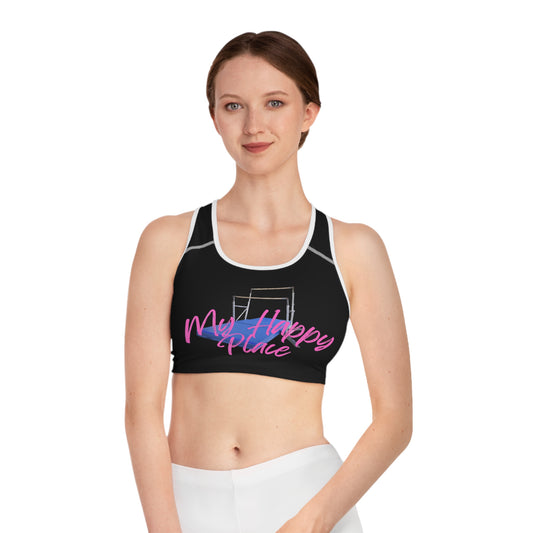 My Happy Place-Bars (Sports Bra (AOP)