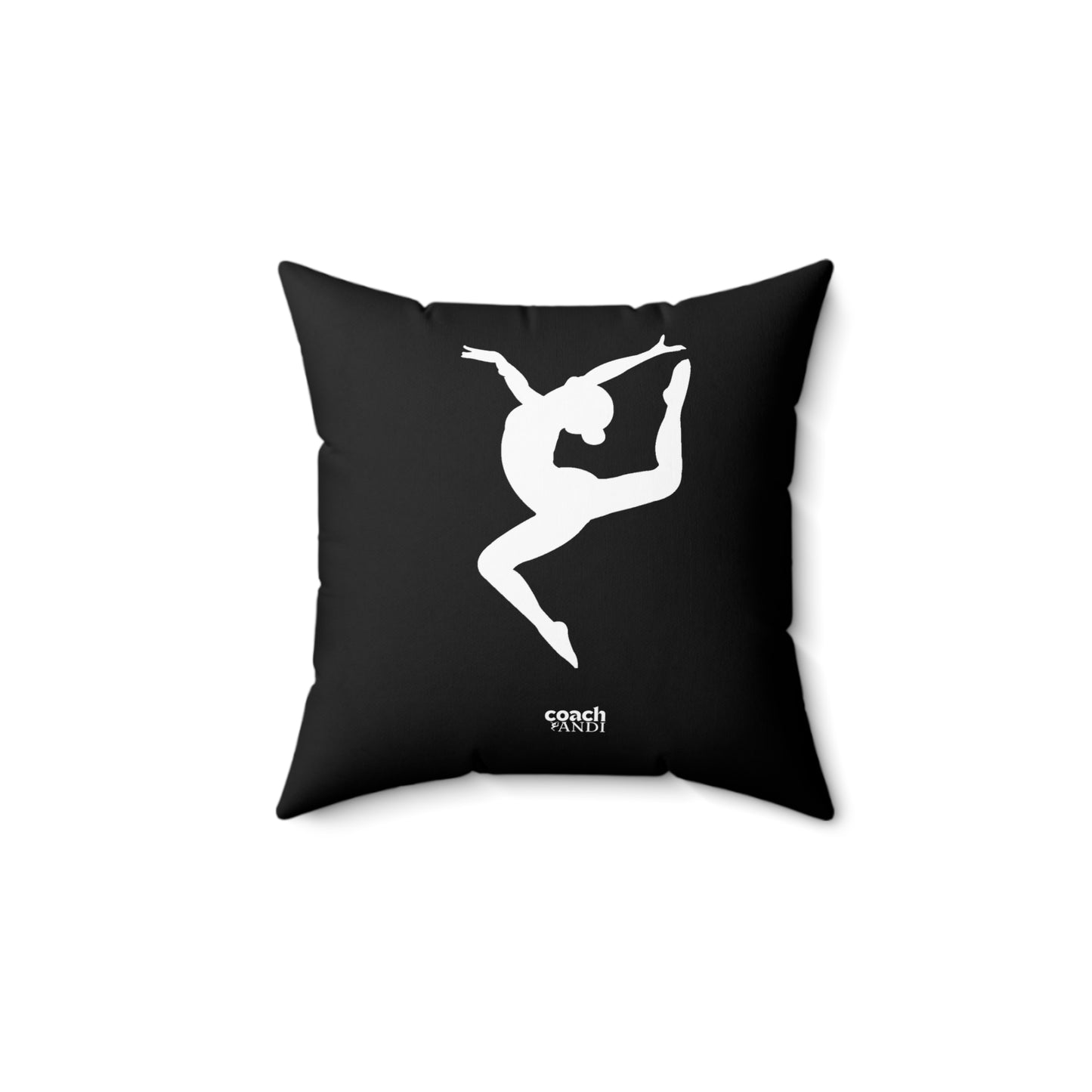 Always Be A Gymnast-Black (Spun Polyester Square Pillow)