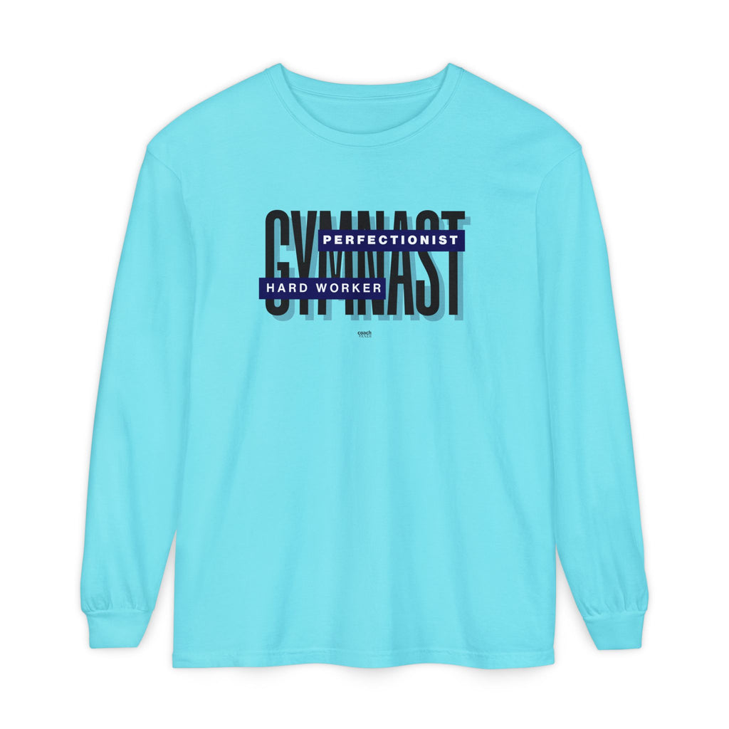 Gymnast Hard Worker Long Sleeve Shirt - Navy (Adult)