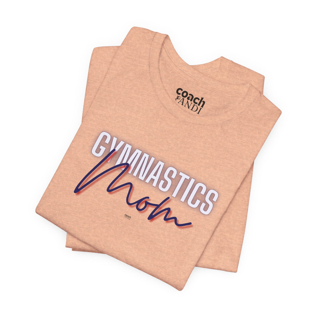 Glow Gym Mom Tshirt - Blue/Red (Adult)