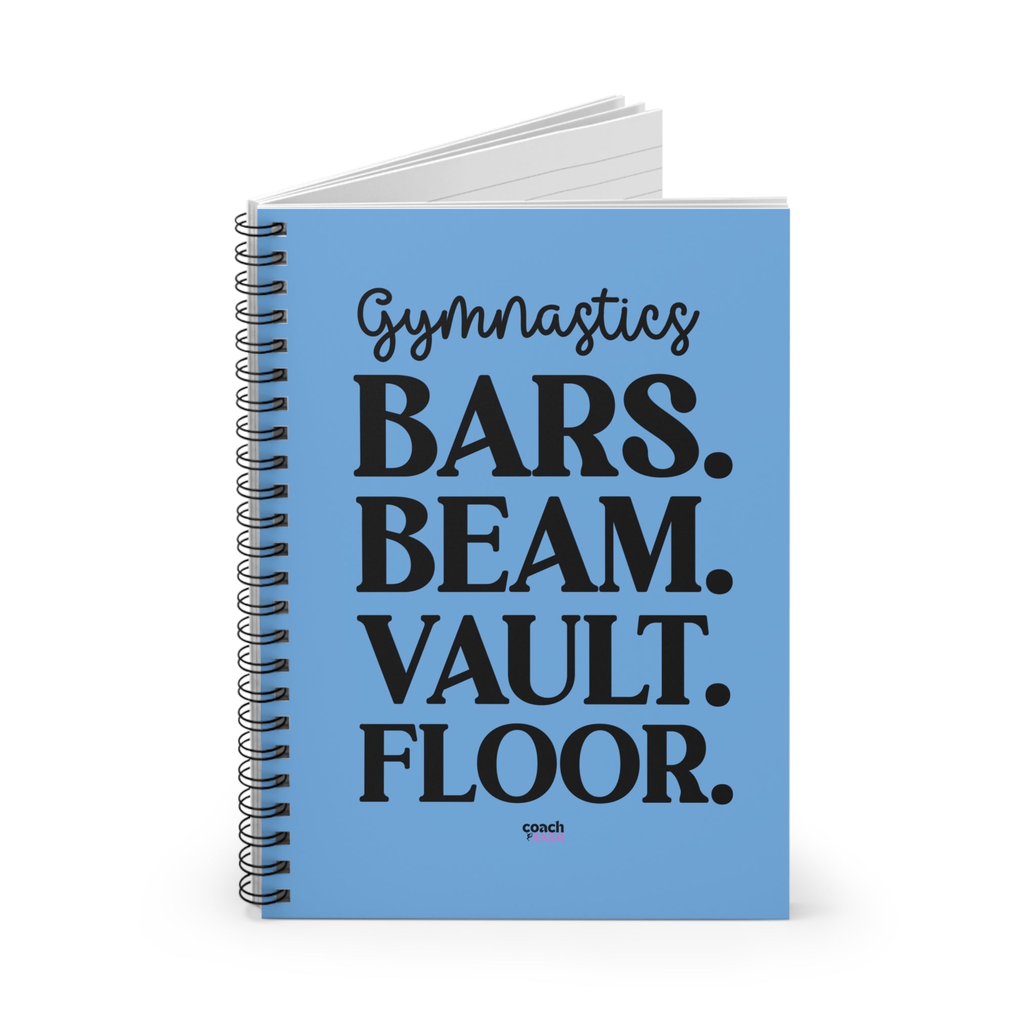 Gymnastics Events-Lt Blue (Spiral Notebook - Ruled Line)