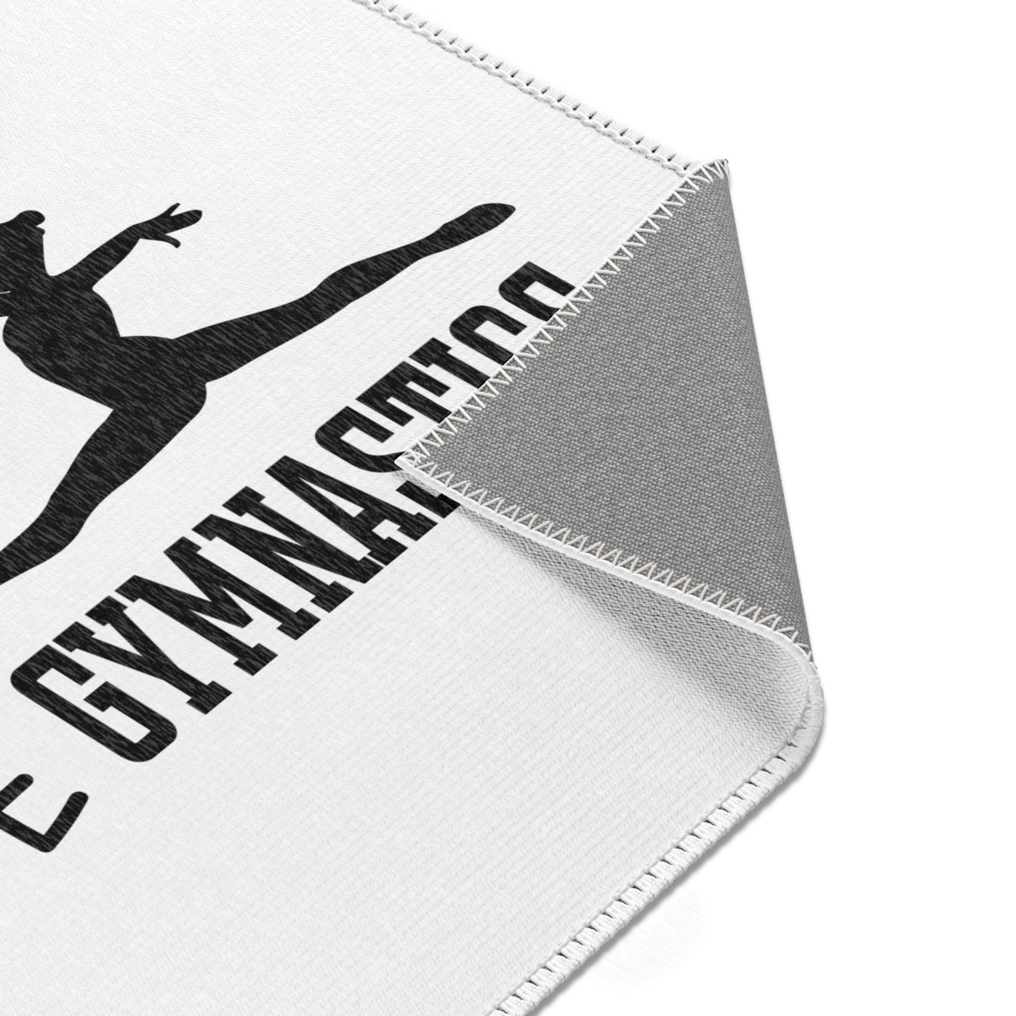 Peace, Love, Gymnastics-White (Area Rugs)