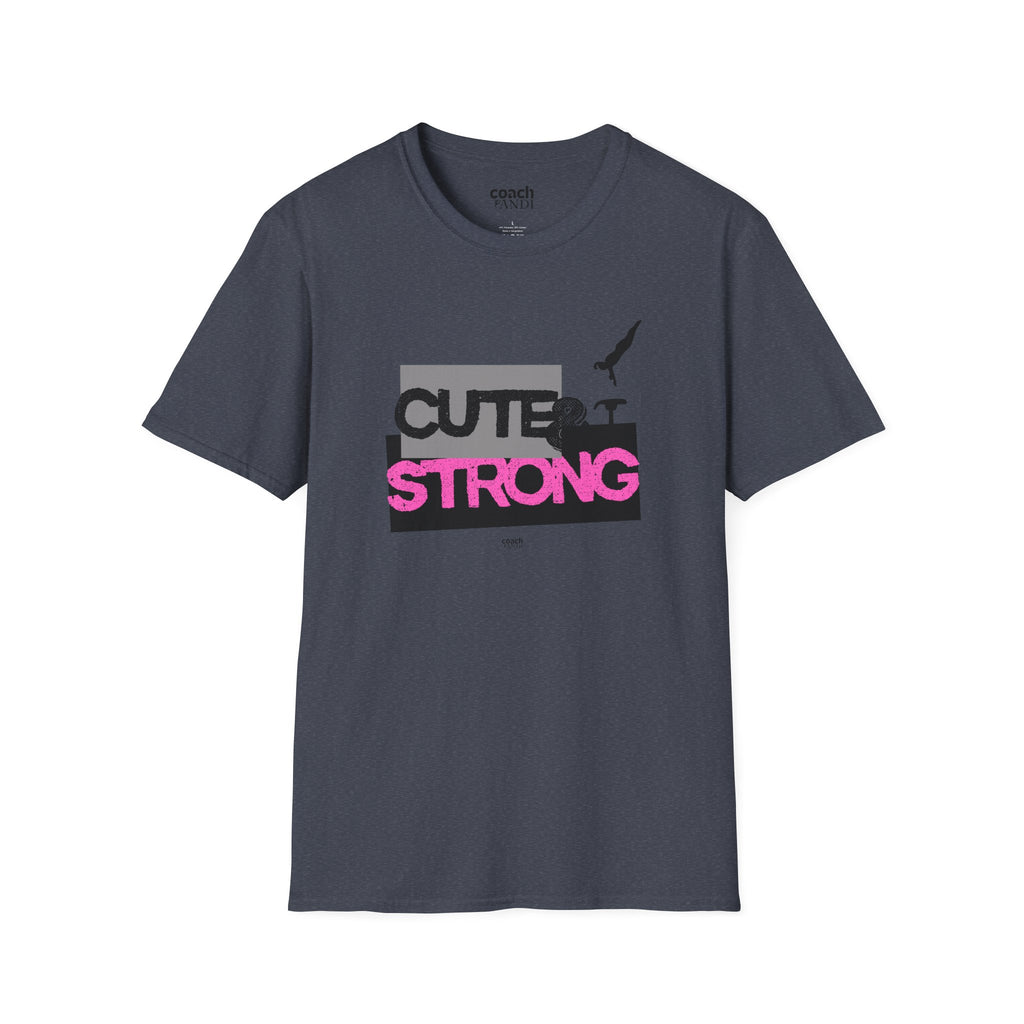 Cute & Strong Tshirt - Pink/Black (Adult)