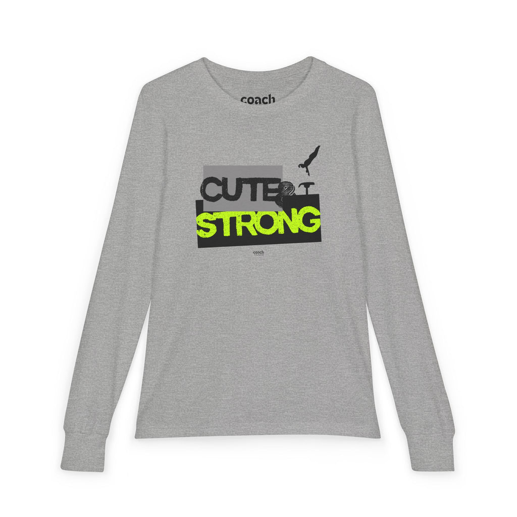 Cute & Strong Long Sleeve Shirt - Lime/Black (Youth)