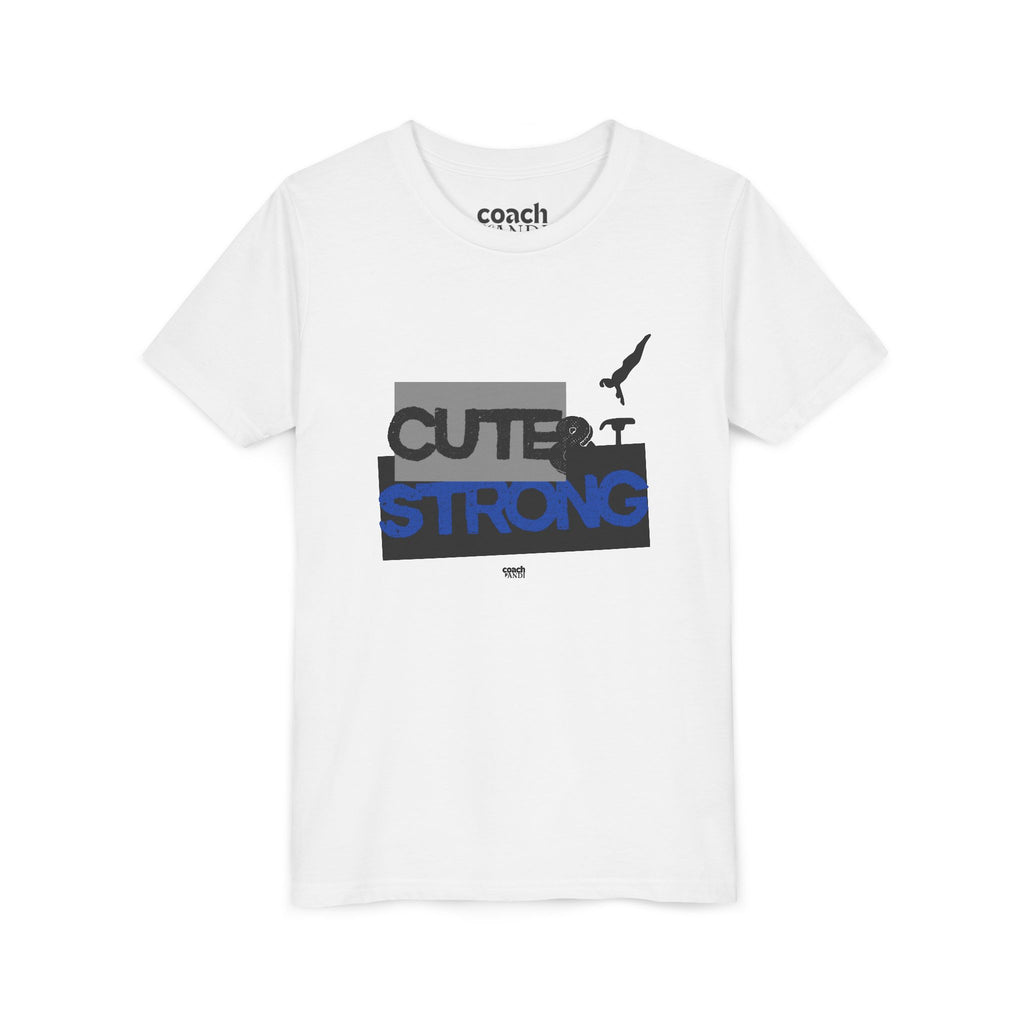 Cute & Strong Youth Short Sleeve Tee - Blue/Black