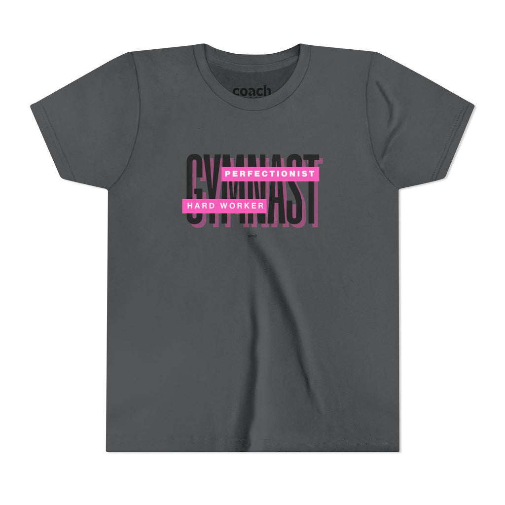 Gymnast Hard Worker Tshirt - Pink (Youth)