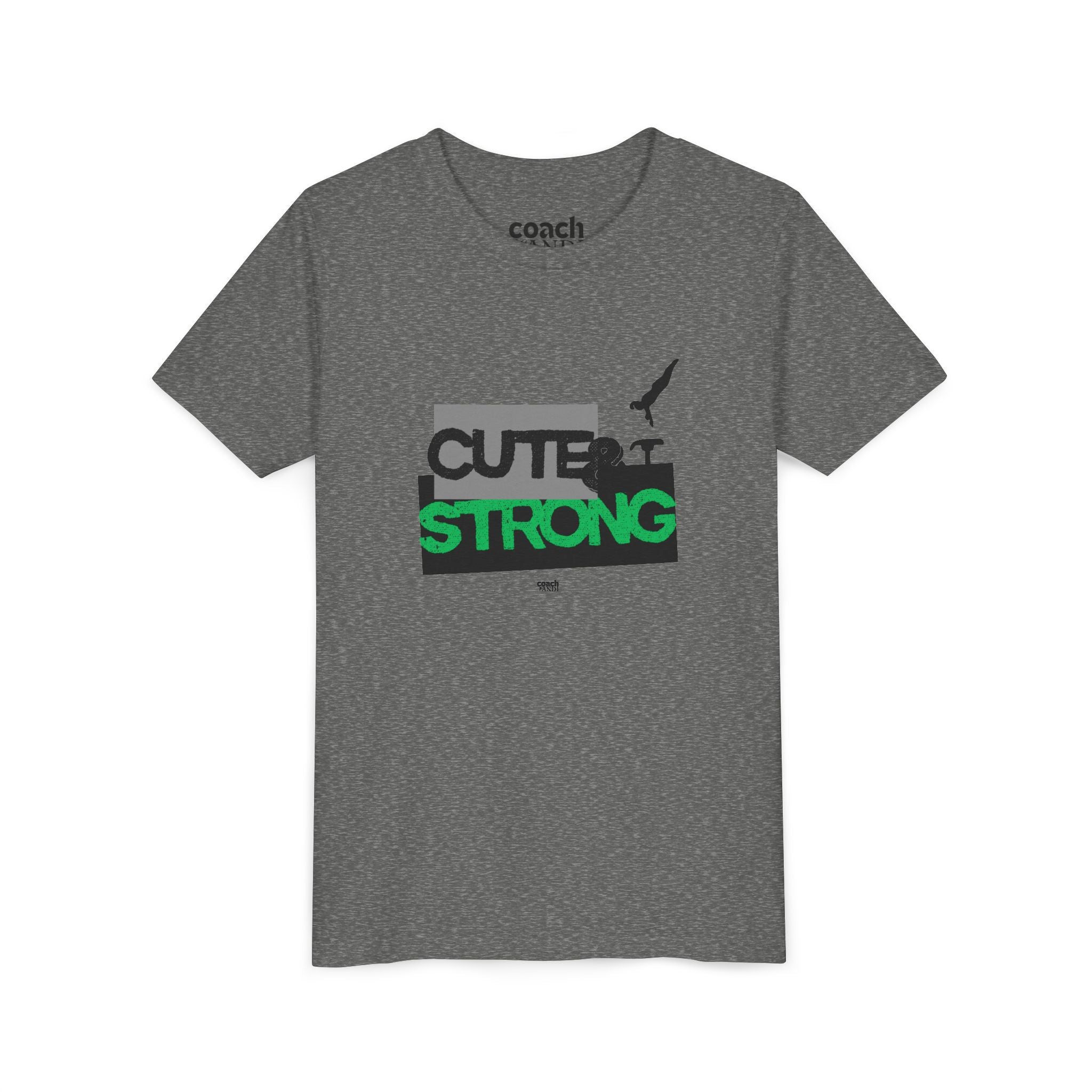 Cute & Strong Youth Short Sleeve Tee - Green/Black