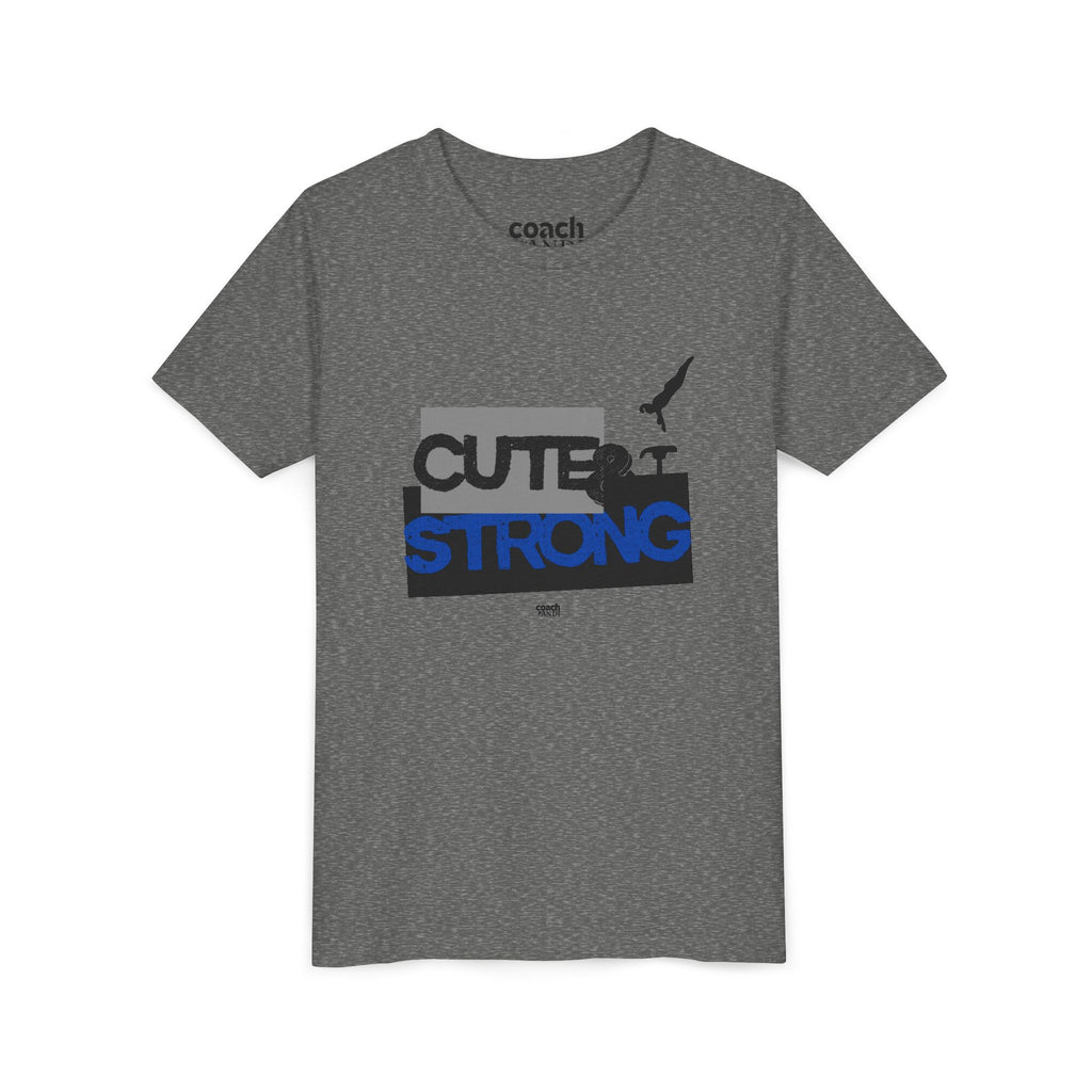 Cute & Strong Youth Short Sleeve Tee - Blue/Black