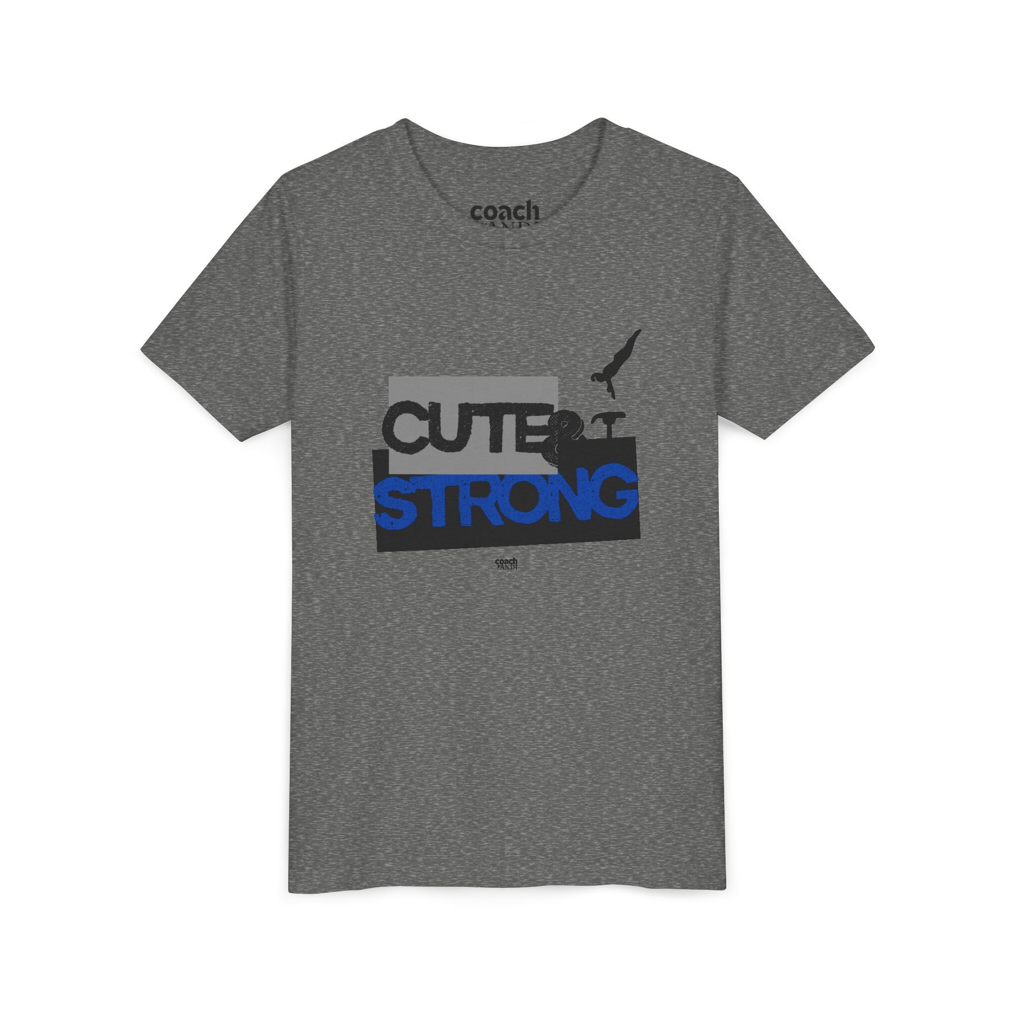 Cute & Strong Youth Short Sleeve Tee - Blue/Black