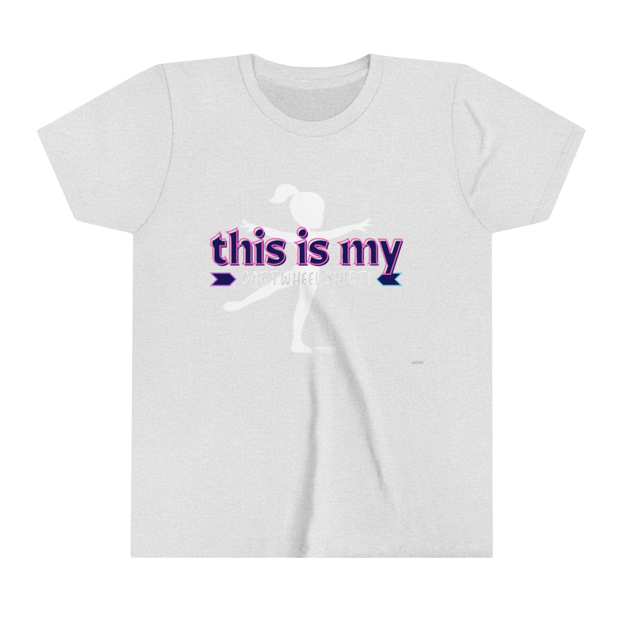 My Cartwheel Shirt-Navy/Pink (Youth Short Sleeve Tee)
