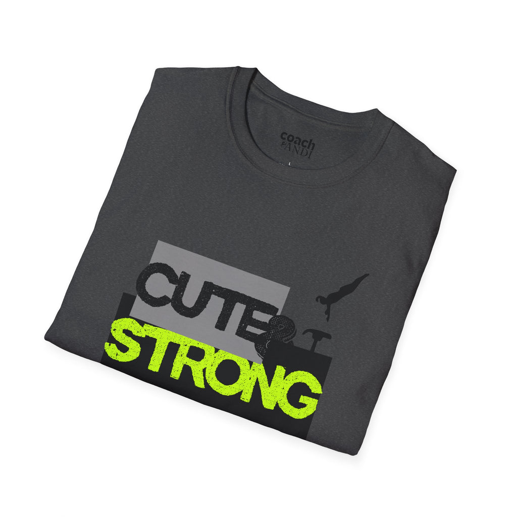 Cute & Strong Tshirt - Lime/Black (Adult)