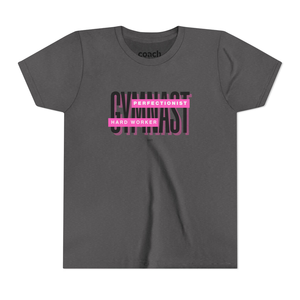 Gymnast Hard Worker Tshirt - Pink (Youth)